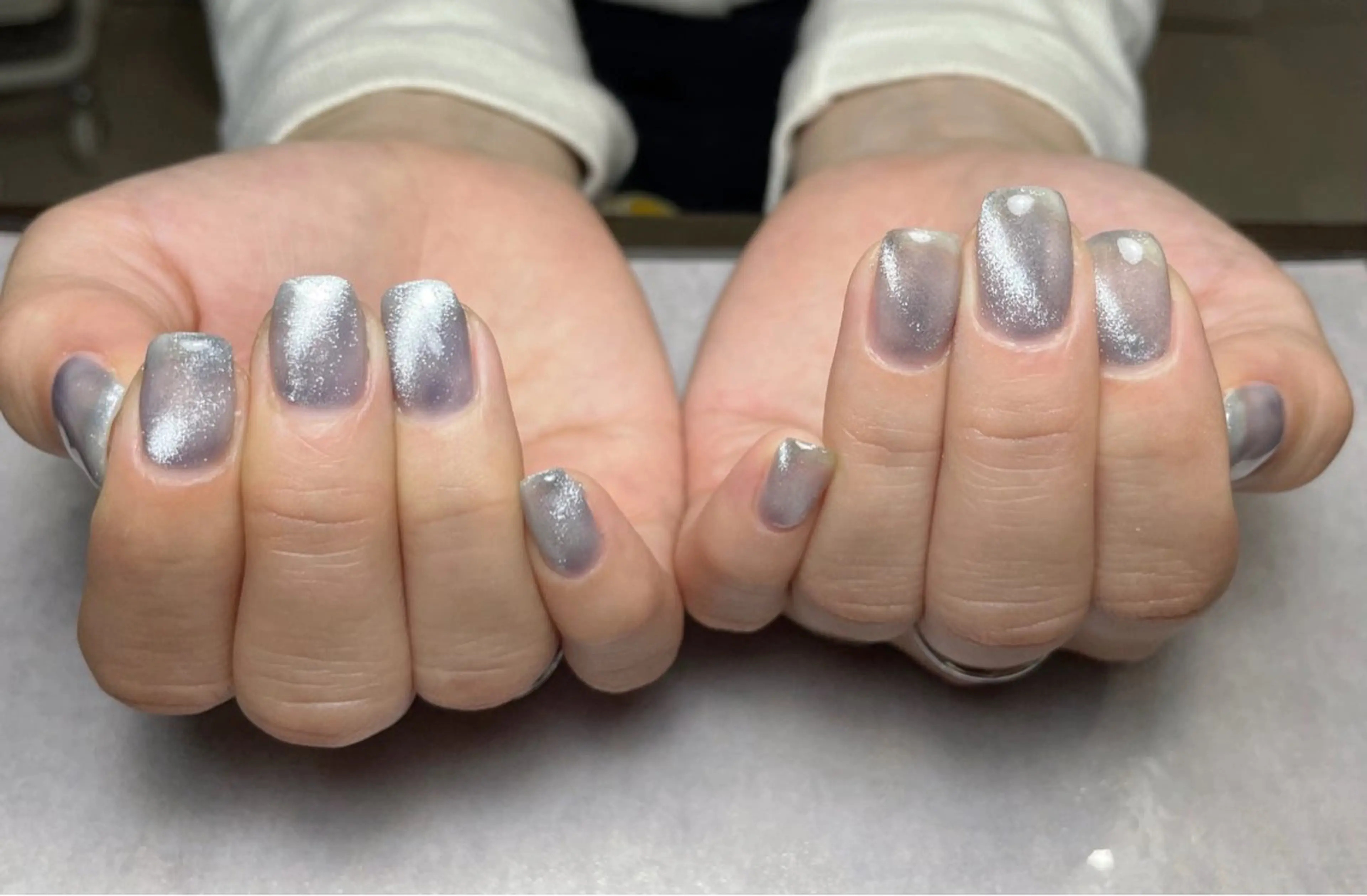 ネイル ジェルネイル マグネットネイル パラジェル シンプルネイル ハンドネイル BLANC.nail yuuのネイルデザイン