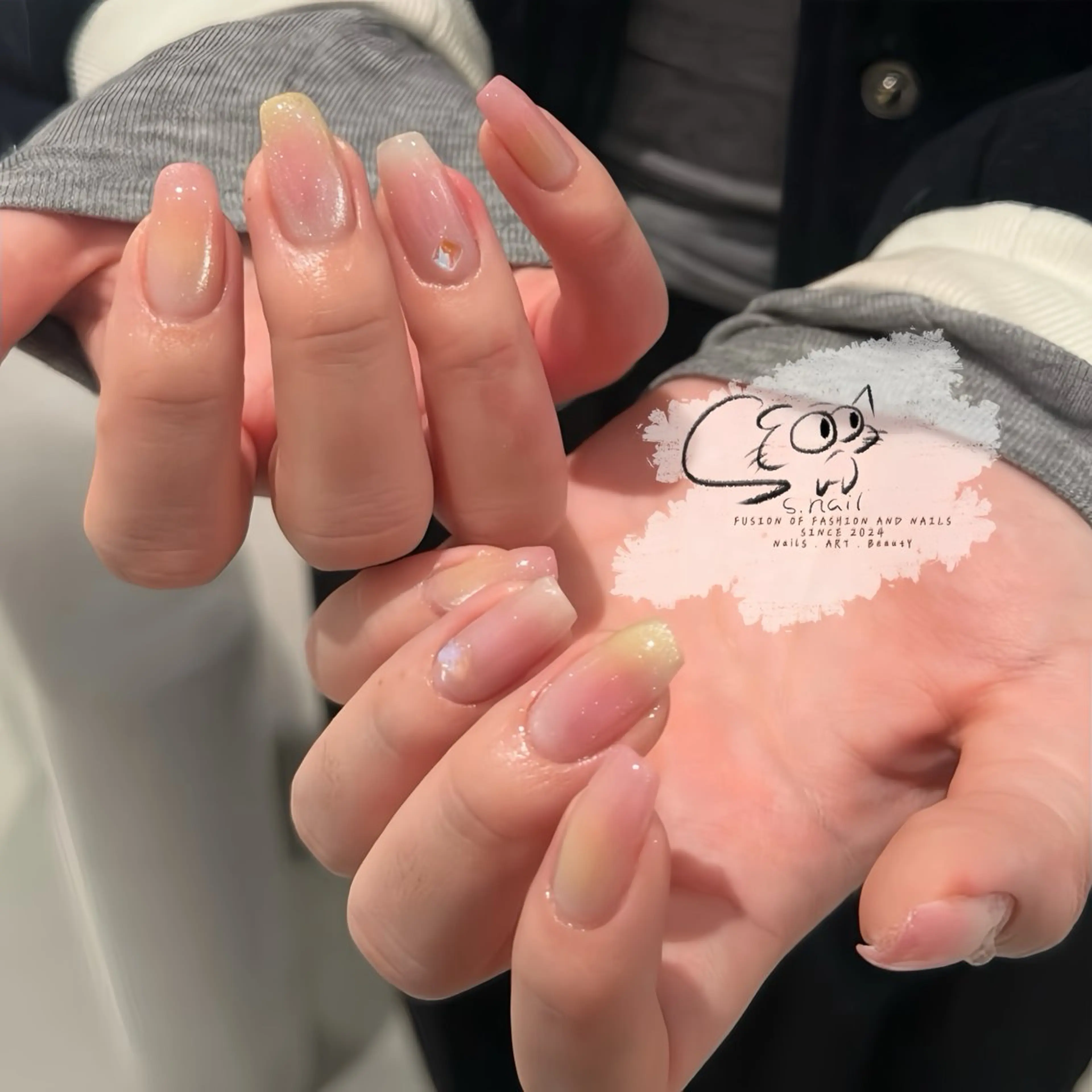 ネイル チークネイル フレンチネイル グラデーション マグネットネイル ワンカラーネイル S.nail _のネイルデザイン