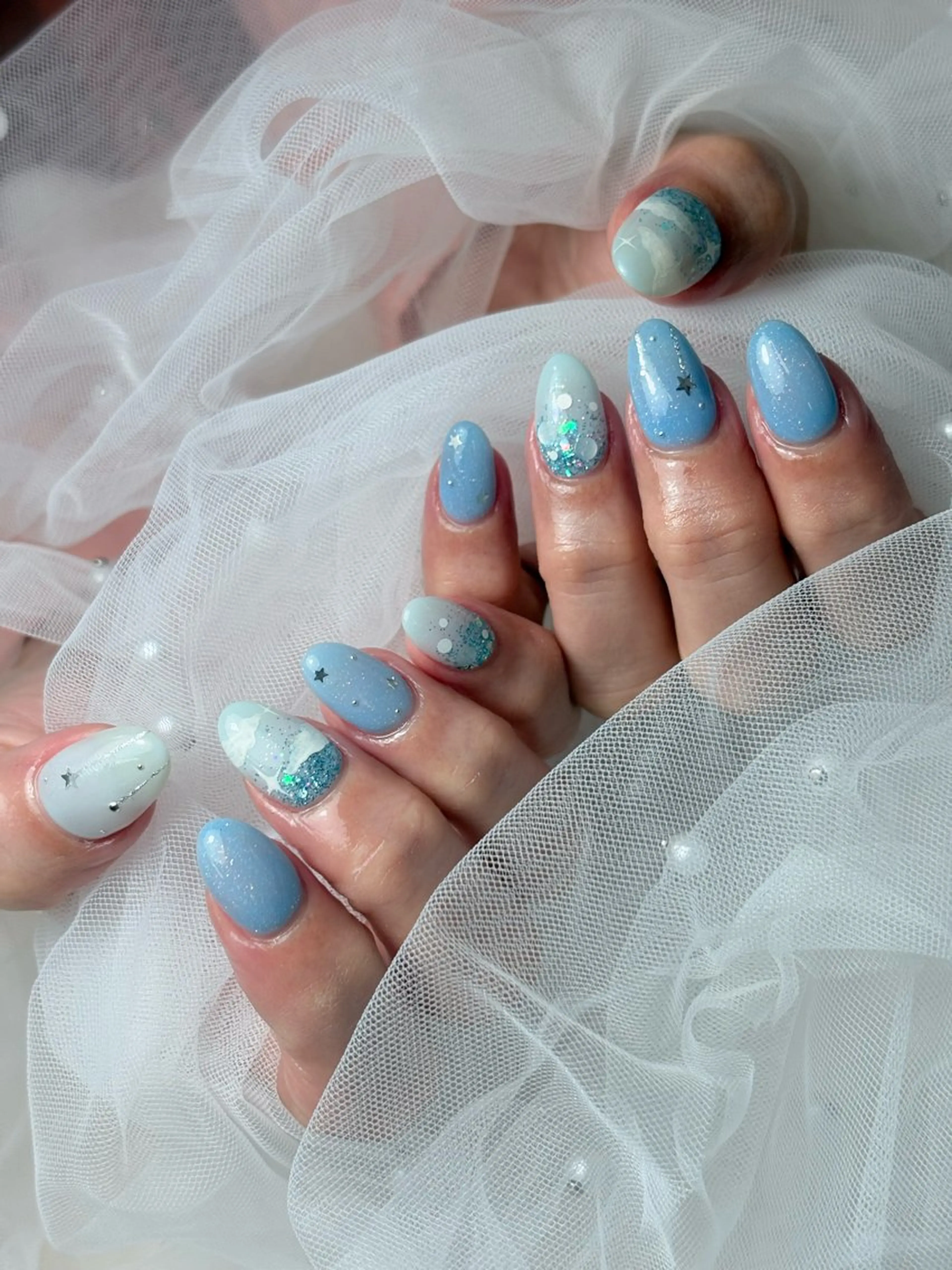ネイル ハンドネイル FlyingSeep 🫧Kaho🍒💟のネイルデザイン