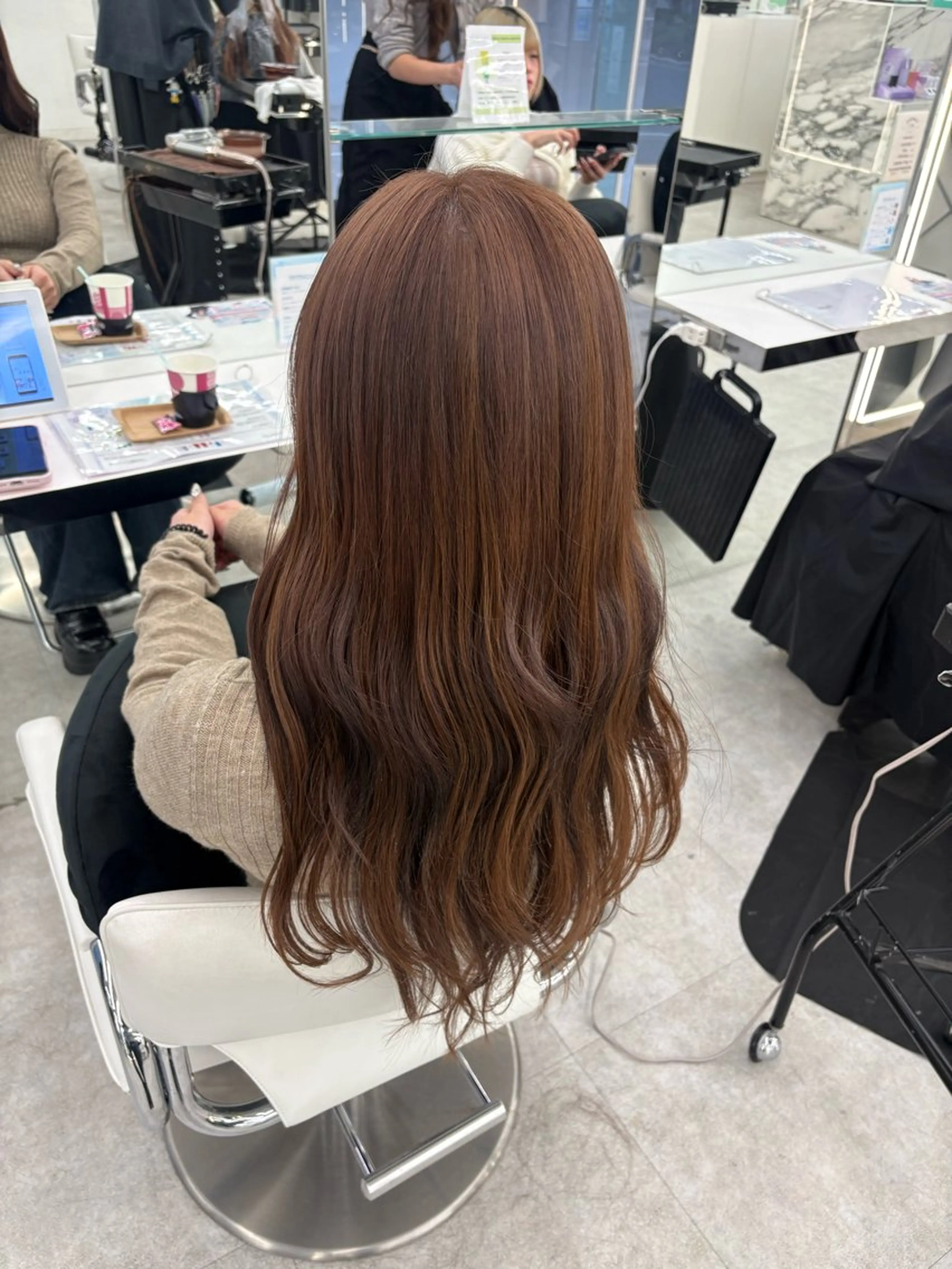 【大イメチェン⋆⸜💖️⸝‍⋆】ブリーチカラー👼🏻‪💞+エクステ長さだし80本🌈の写真