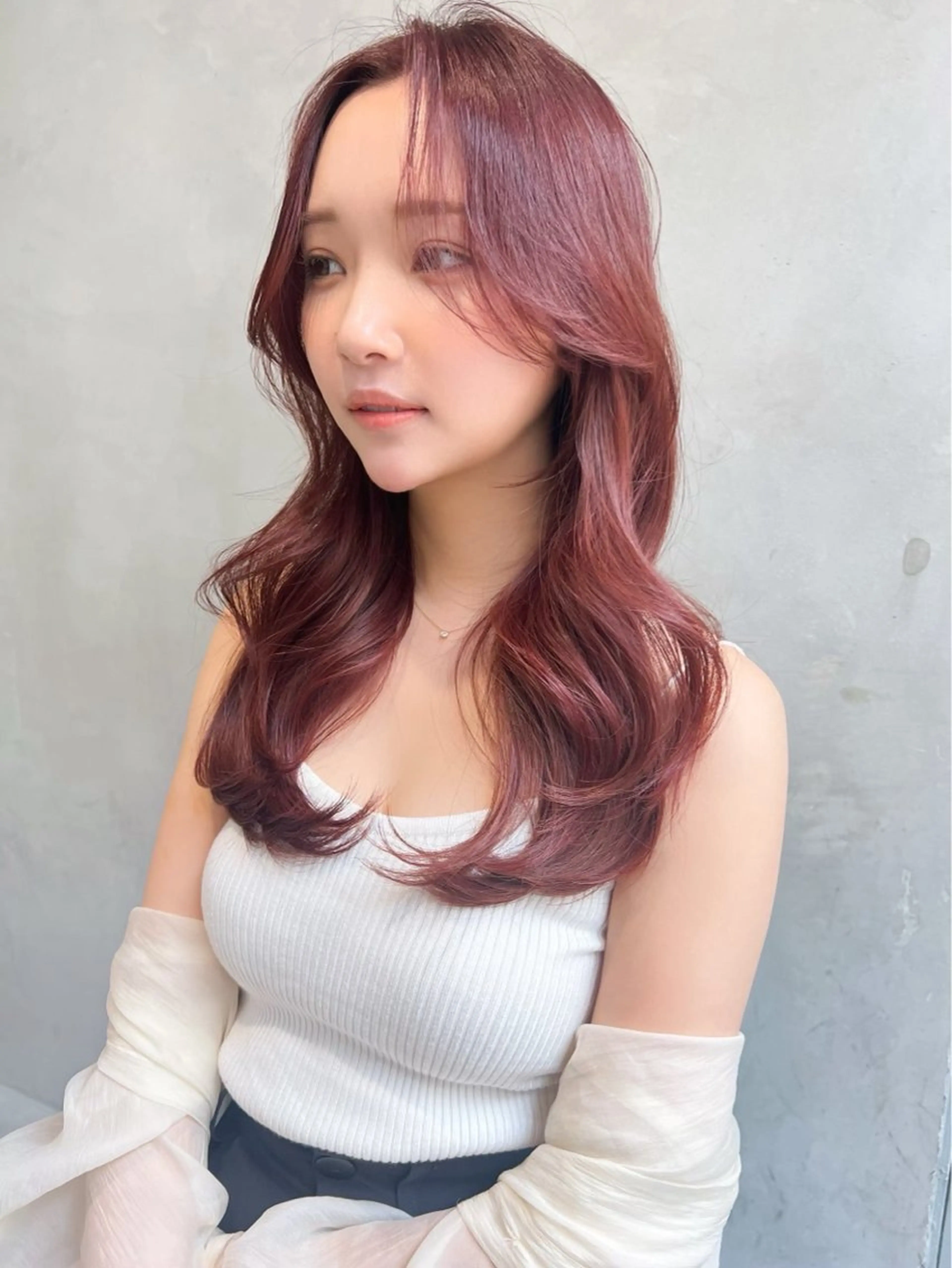 ロング カラー ピンクカラー 🏄MUSASHI カラー/レイヤー/のヘアスタイル