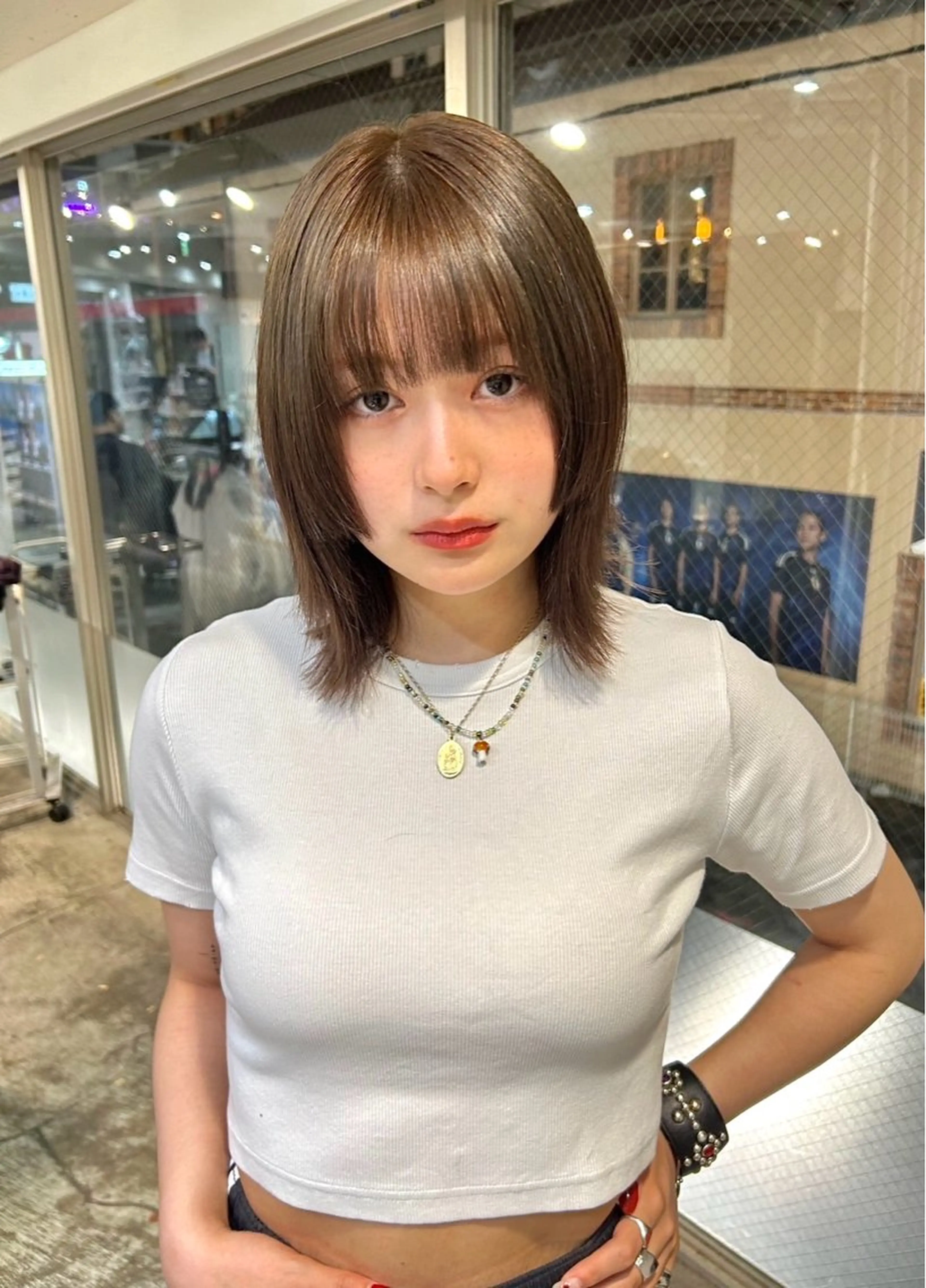 カラー ベージュカラー オリーブベージュ 二宮 陽太のヘアスタイル