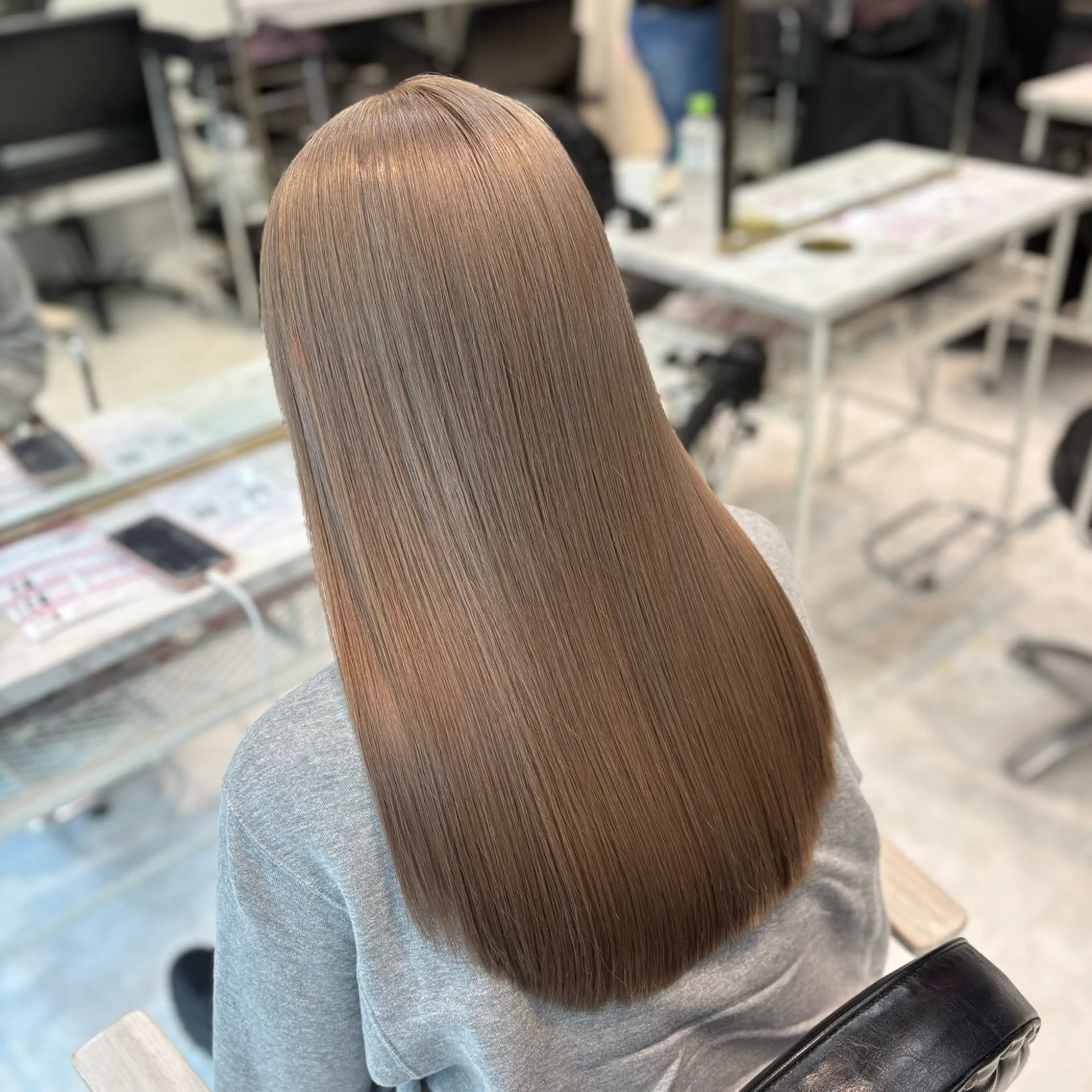 ロング カラー ベージュカラー グレージュ ハイトーンカラー ヘアカラー トリートメント ヘアセット 色落ち綺麗🩰ハイ トーン🎀RINKAのヘアスタイル