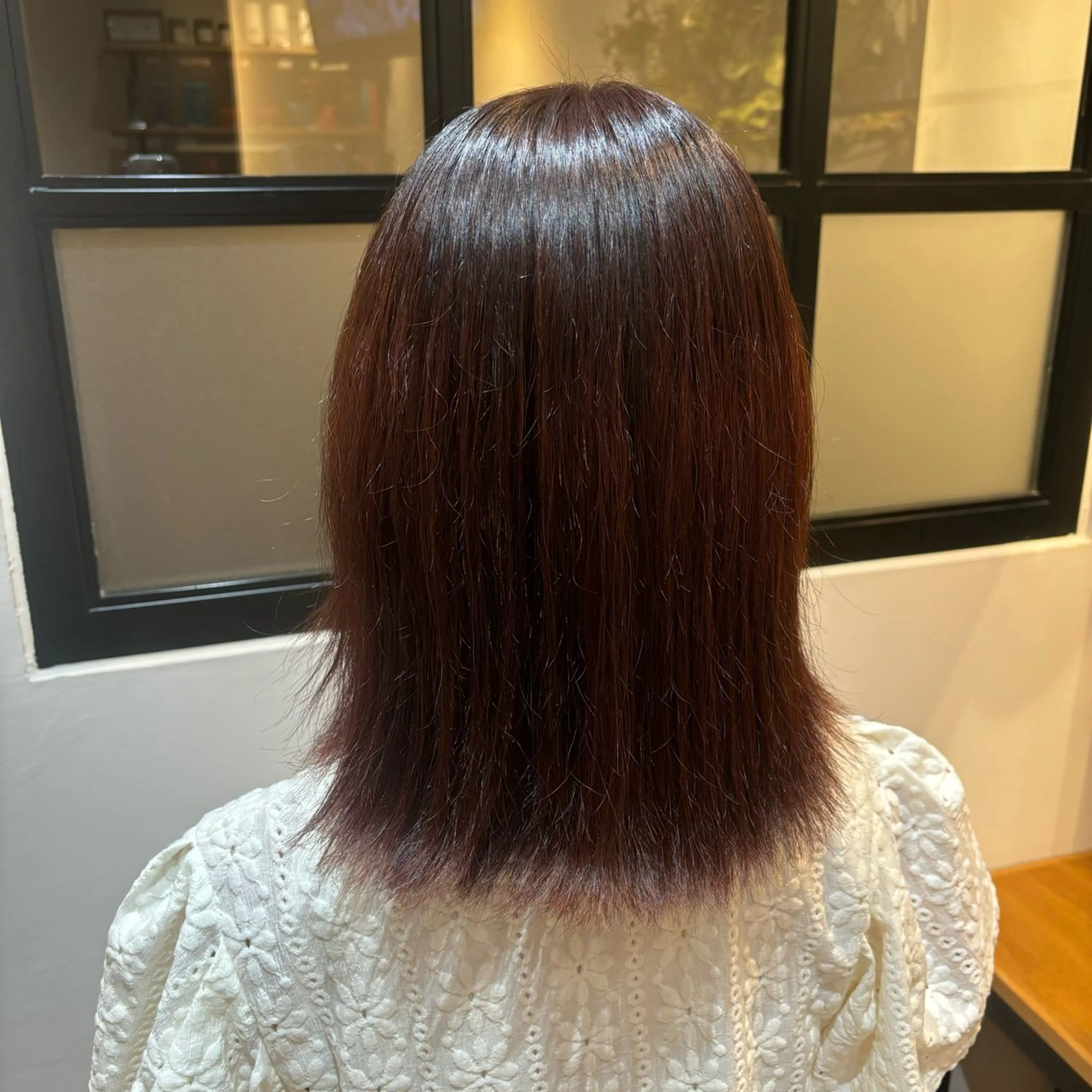 カラー レッドカラー ヘアカラー トリートメント Kiara ⭐️ .｡.:*☆のヘアスタイル