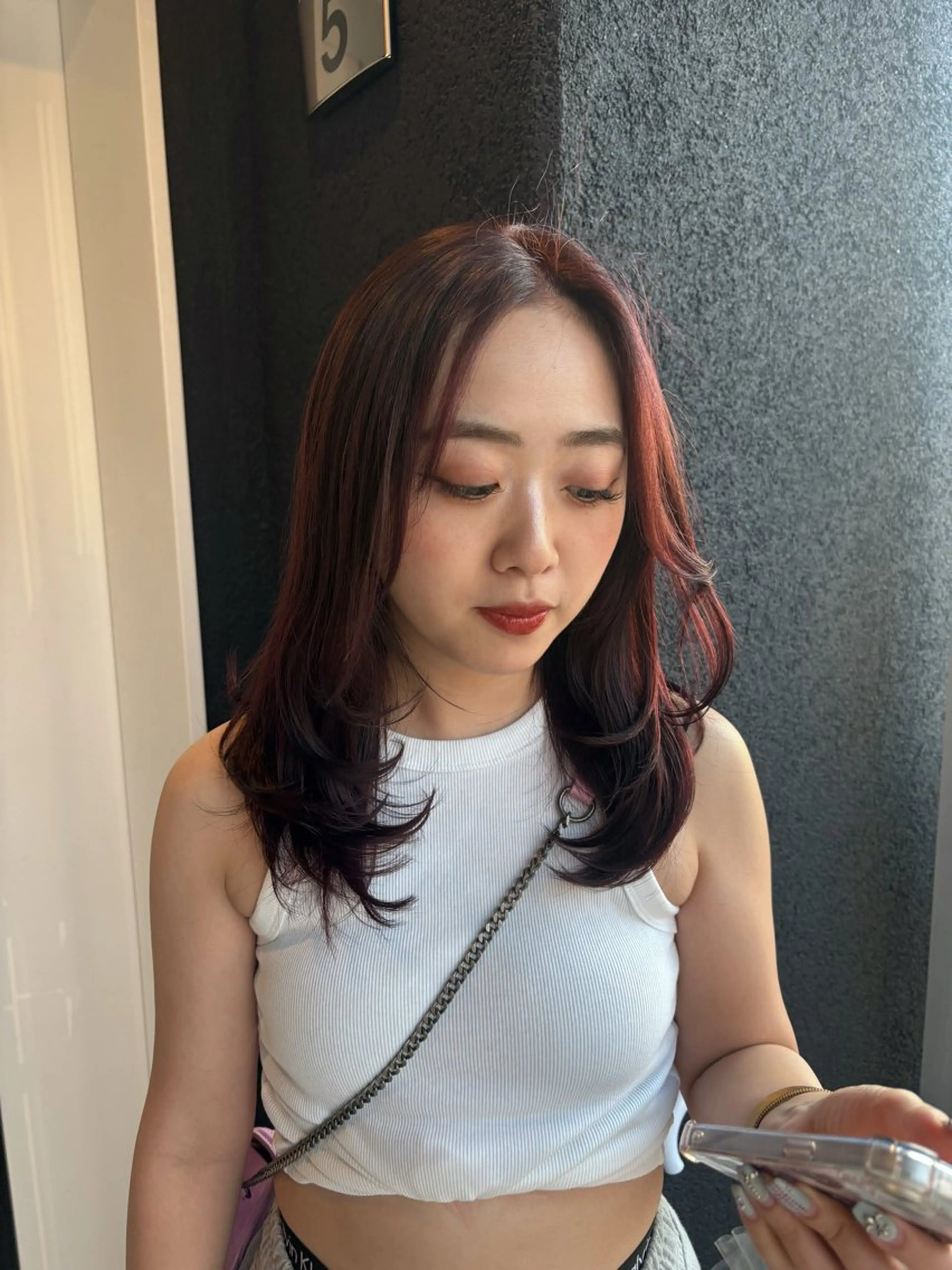 セミロング カット ヘアカラー 透明感/韓国ヘア/ miyu 🎀のヘアスタイル