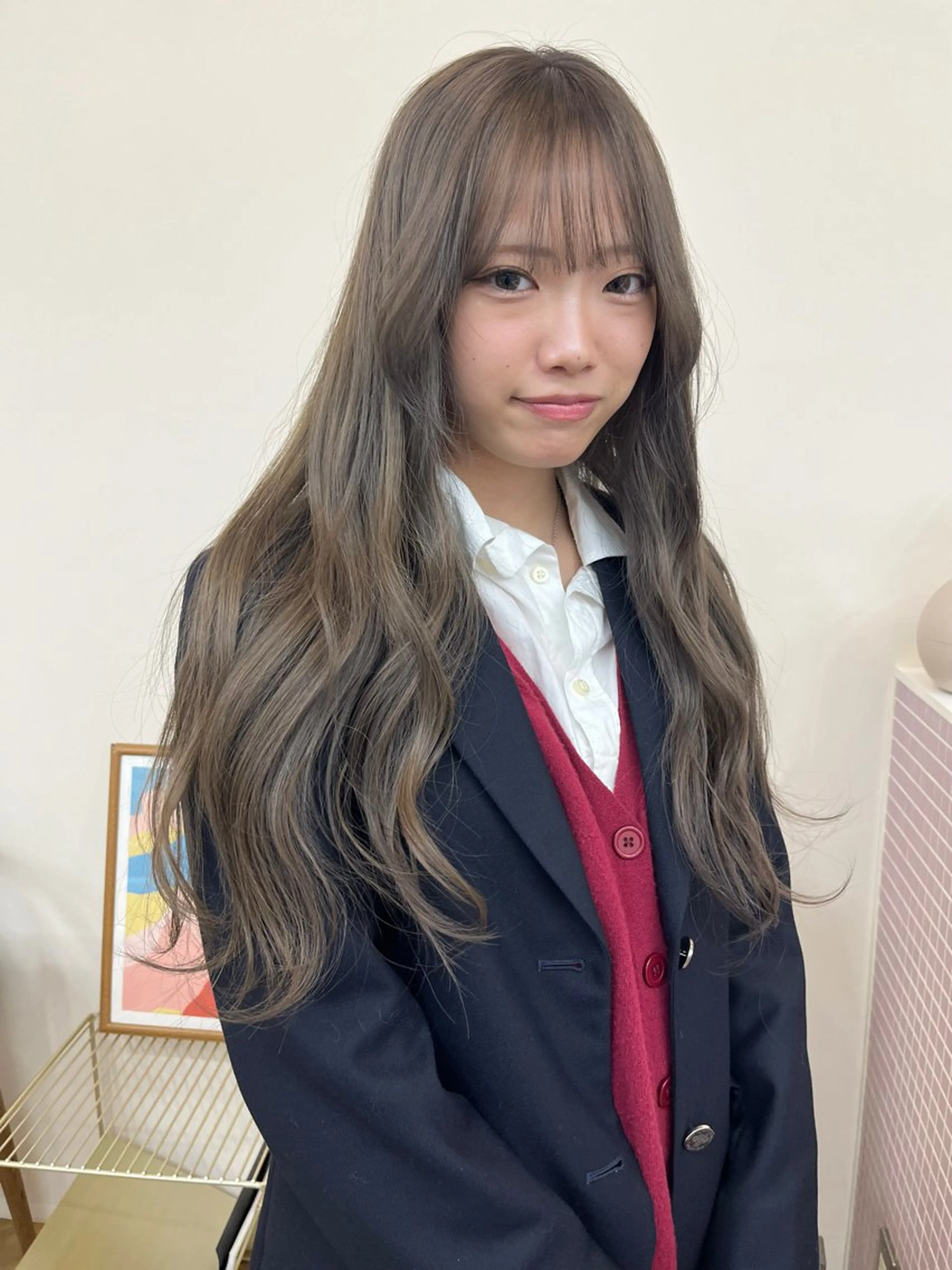 カラー yuka/ロング/ レイヤーカットモデルのヘアスタイル