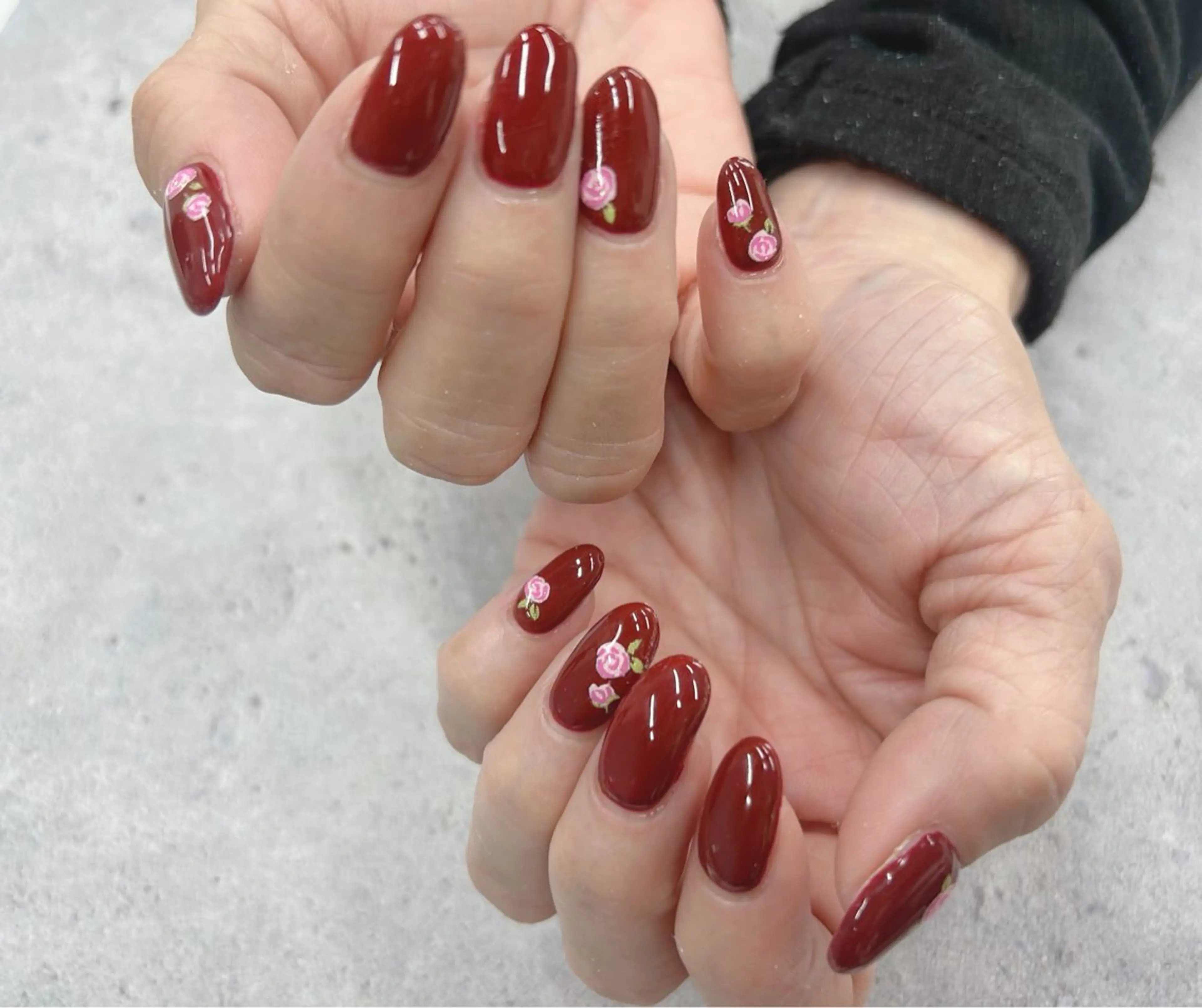 ネイル ボルドー ハンドネイル Nail Salon agré所属・agré ネイルサロン アグレのネイルデザイン