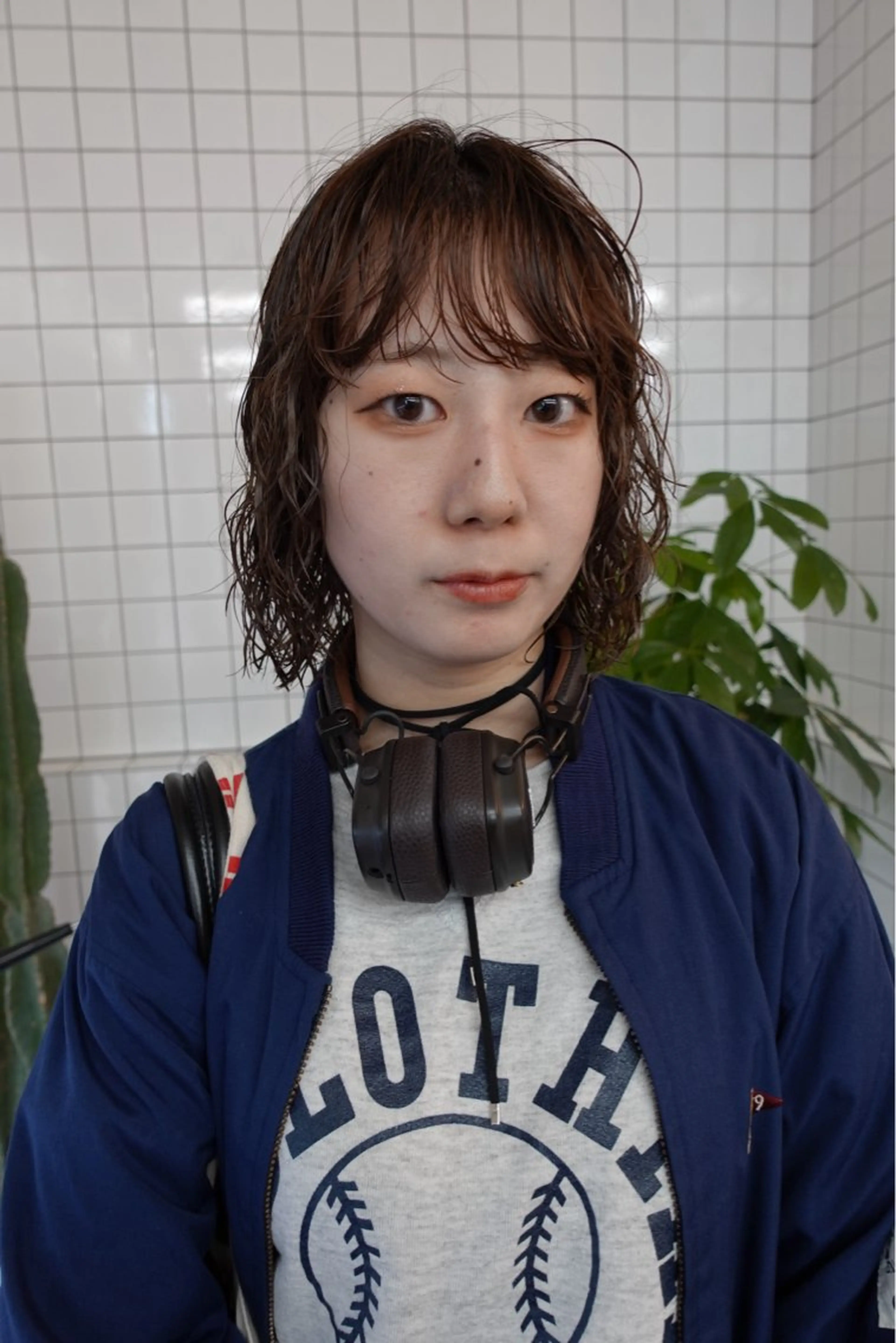 ショート カラー パーマ ブリーチ ボブパーマ/パーマ ウルフパーマのヘアスタイル