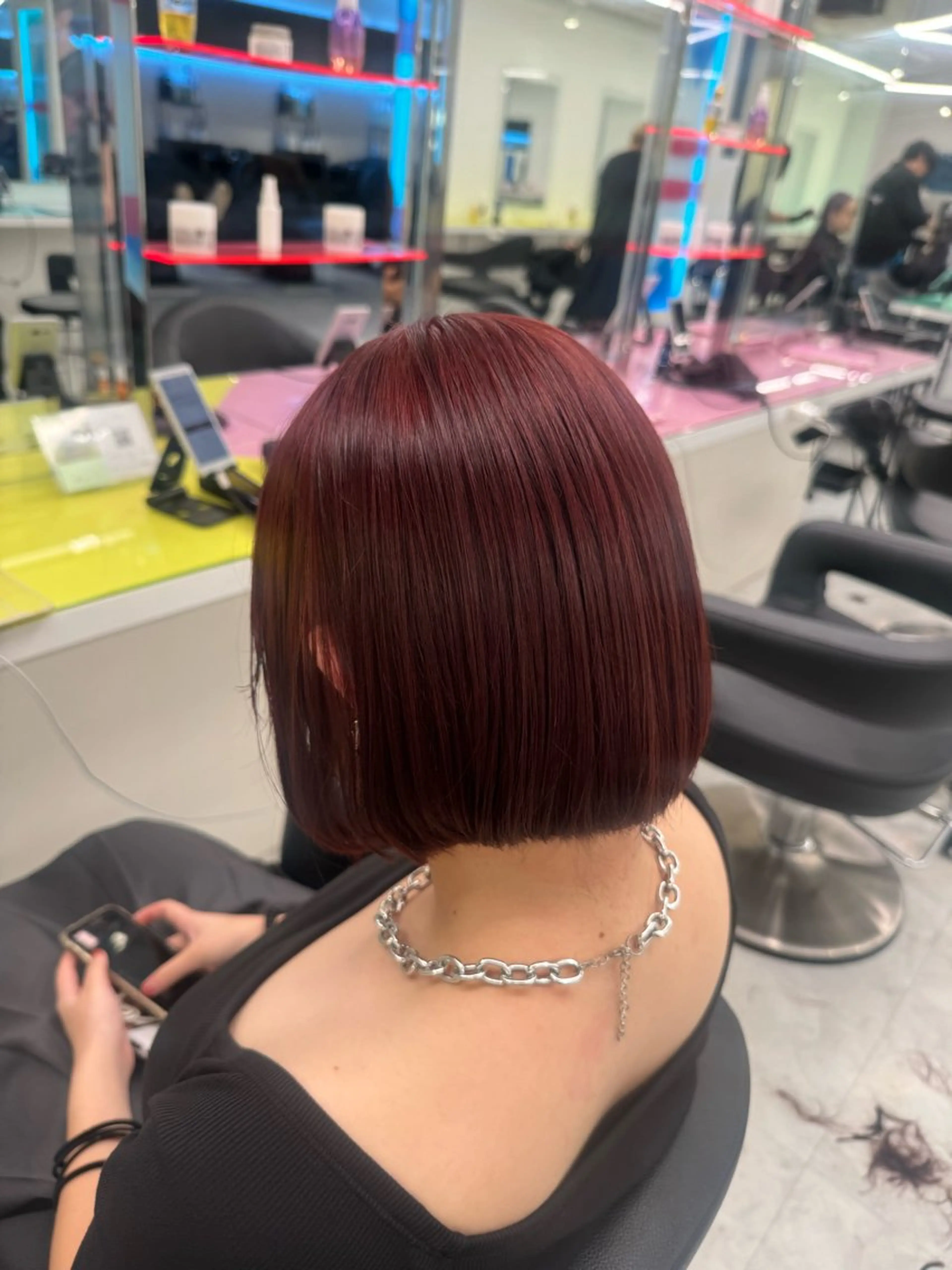 ミディアム カラー ヘアカラー ダメージレスハイ トーン💖kanonのヘアスタイル