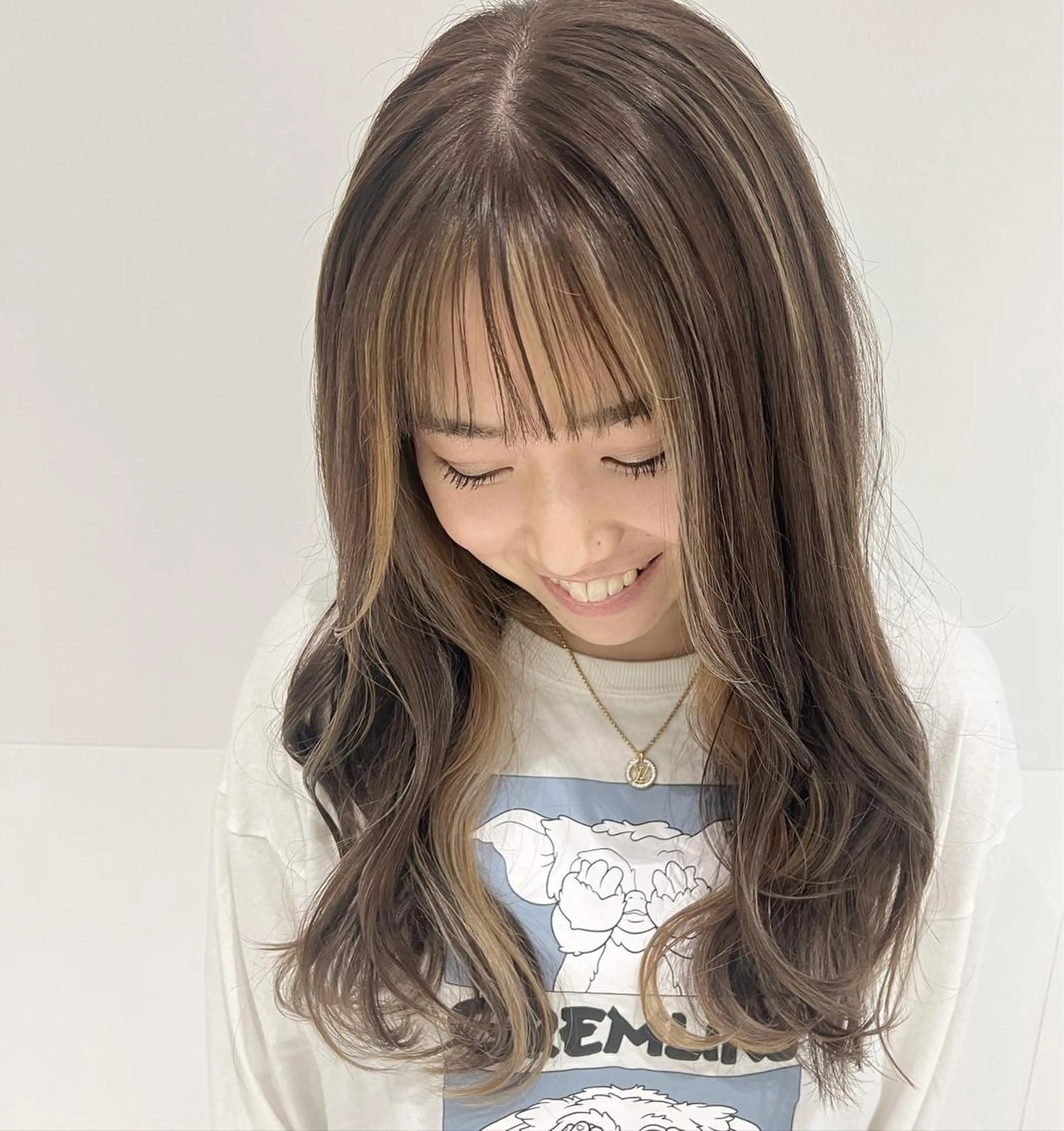 ロング カラー カット ヘアカラー トリートメント 宮永 智香のヘアスタイル