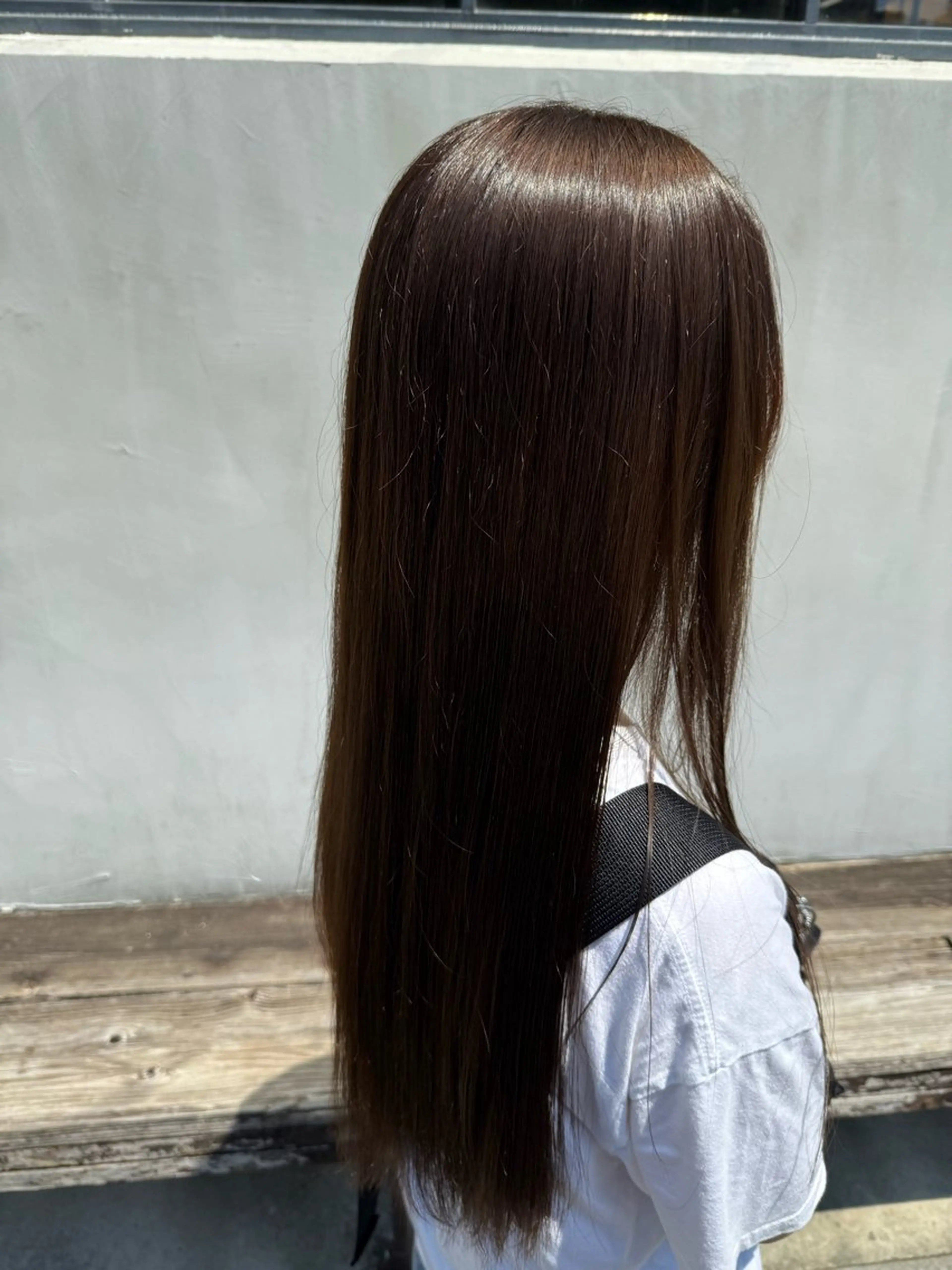 ロング カラー ベージュカラー 田中 叶夢のヘアスタイル