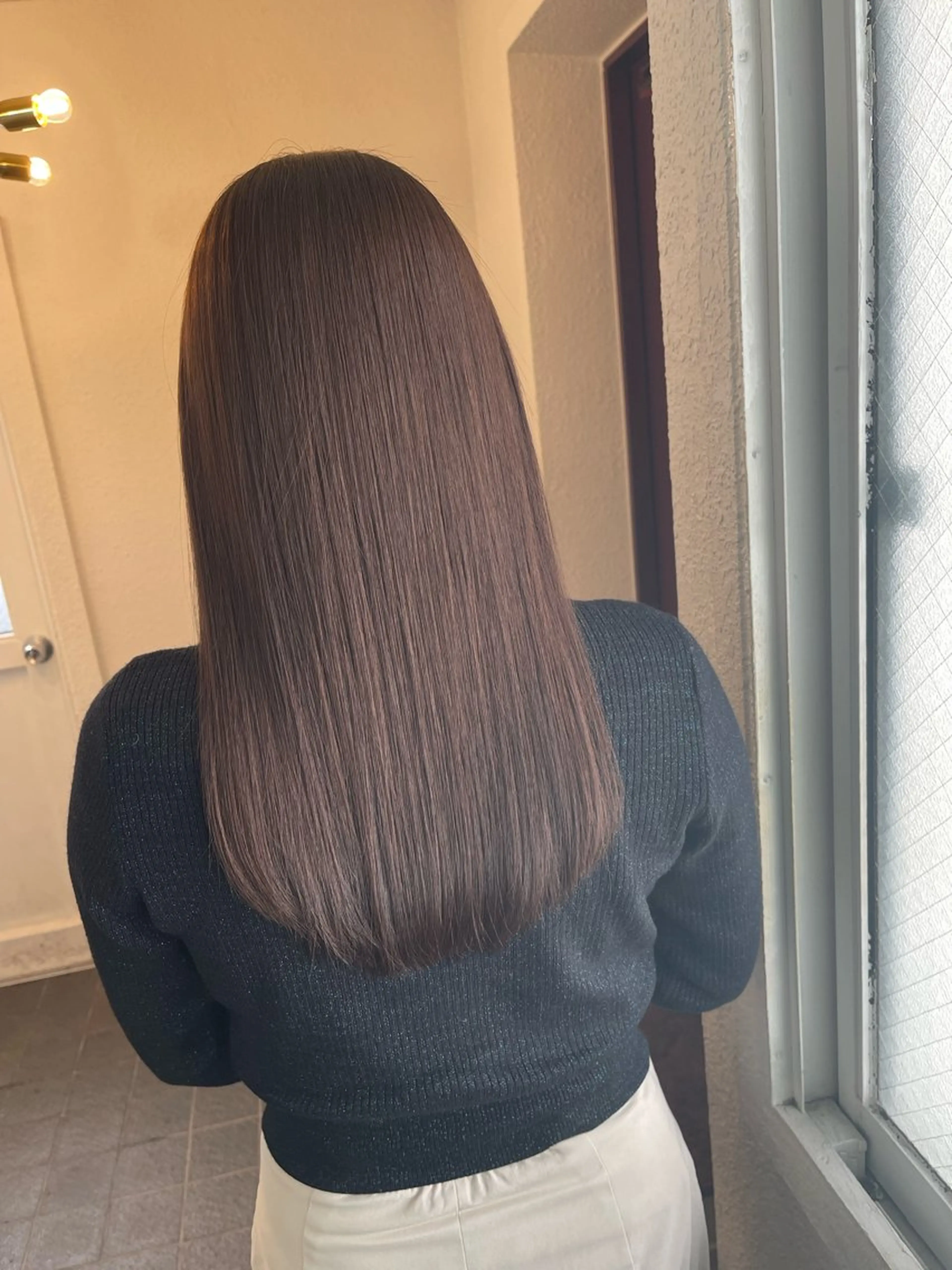 セミロング カラー 竹下 了史のヘアスタイル