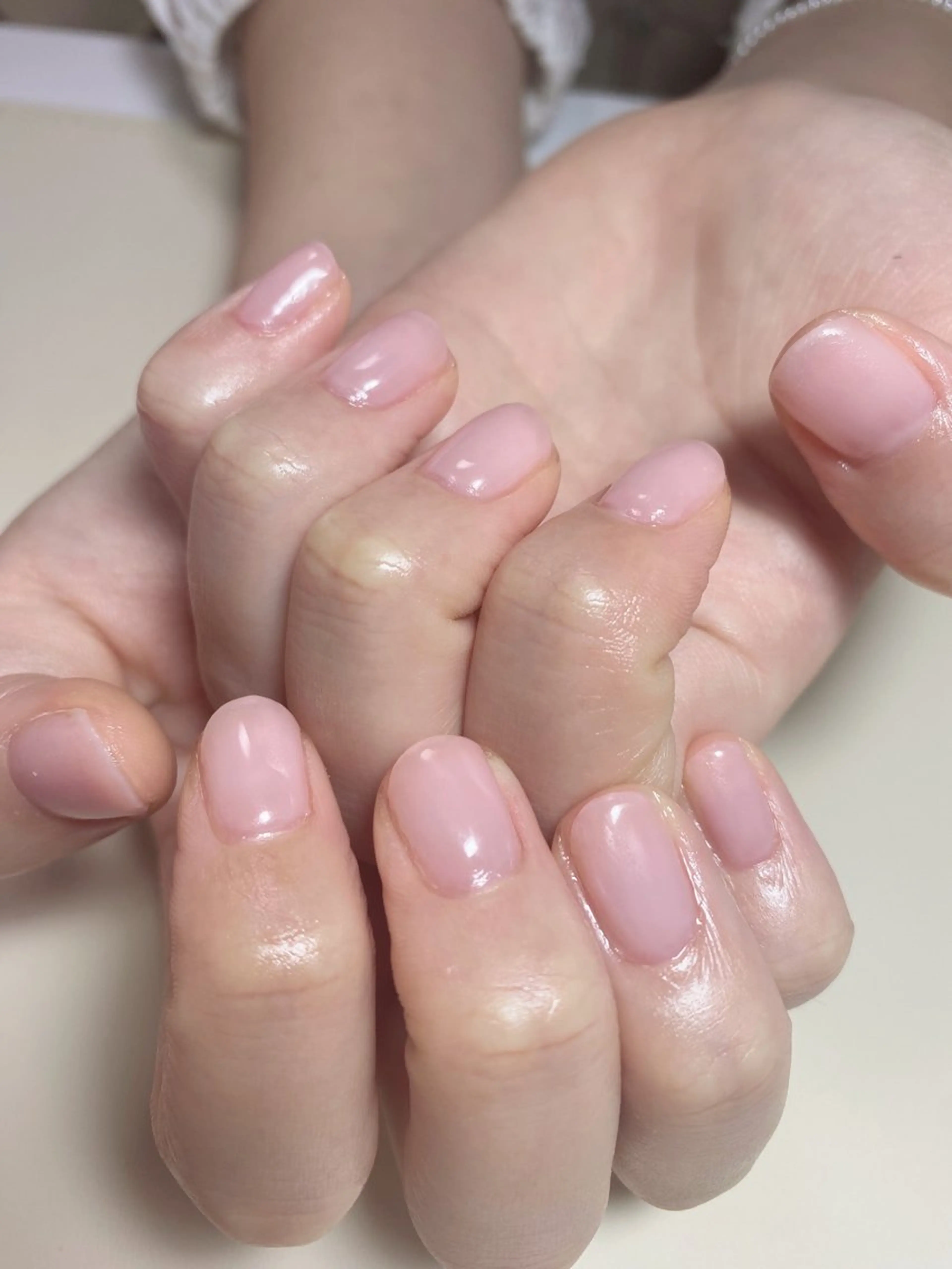 ネイル オフィスネイル ピンク ハンドネイル Nail Salon K 🧸美爪育成のネイルデザイン
