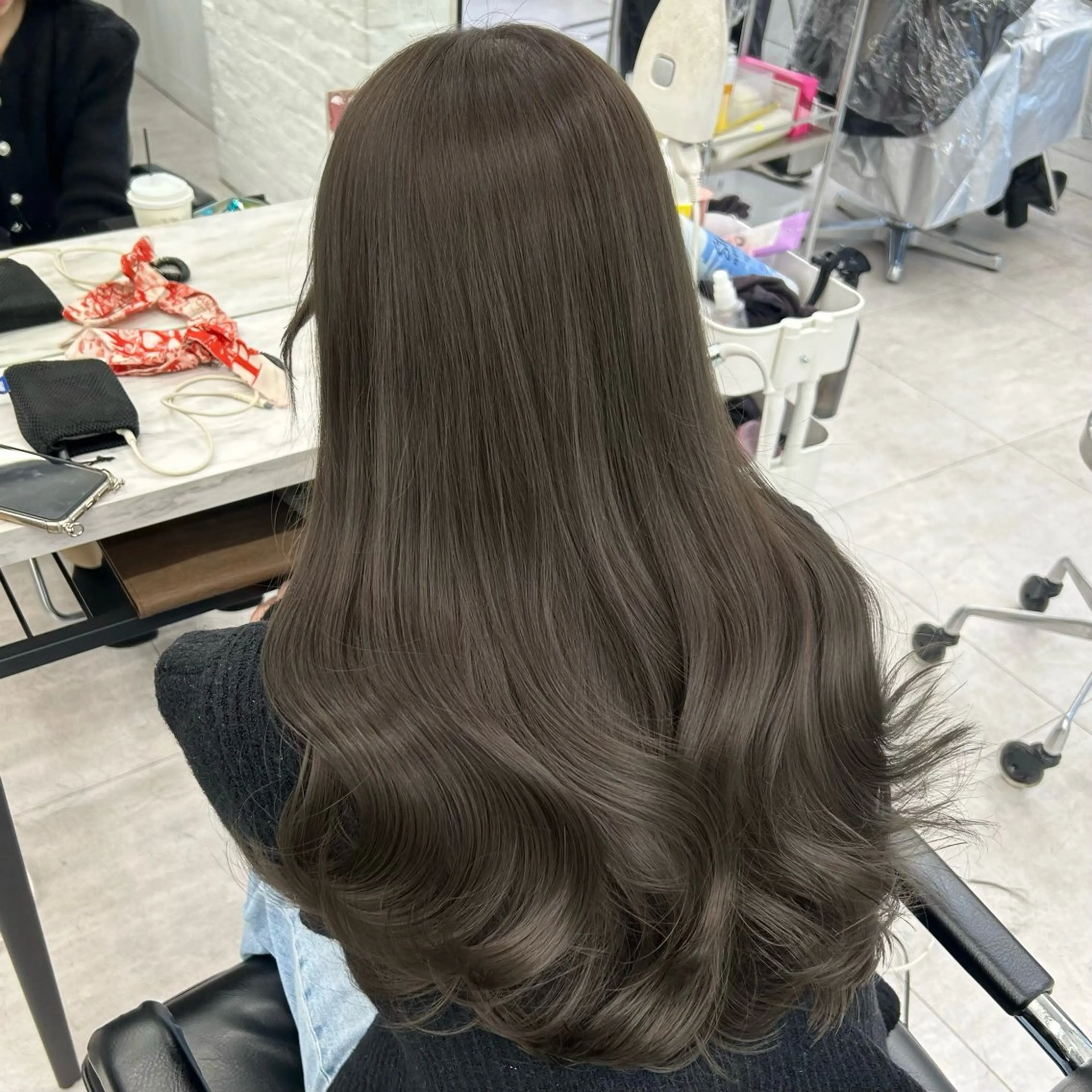 ロング カラー カット ヘアカラー トリートメント 透明感カラー 古山 結季🌙🖤のヘアスタイル