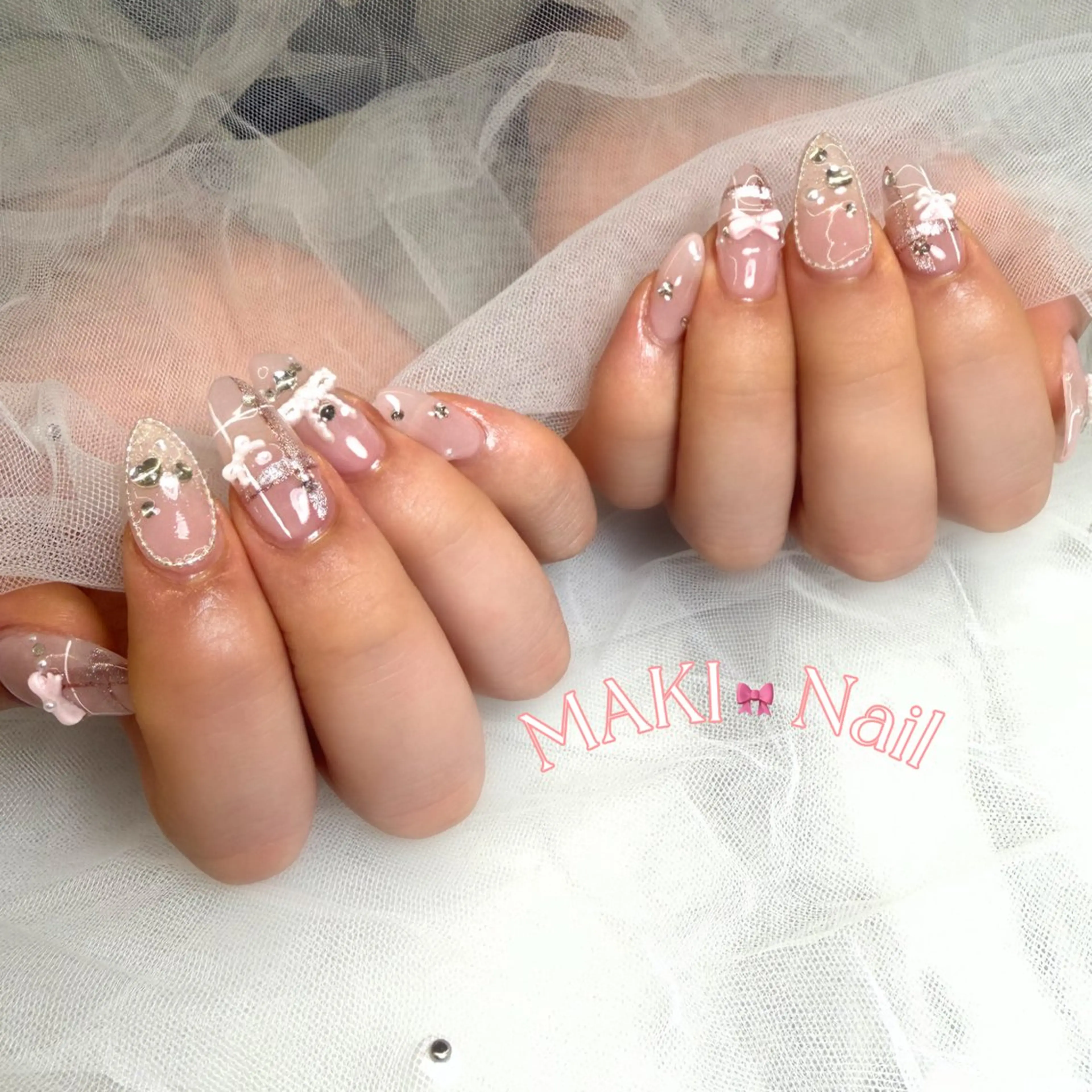 ネイル ハンドネイル MAKI💎 大人可愛い/堺筋本町のネイルデザイン