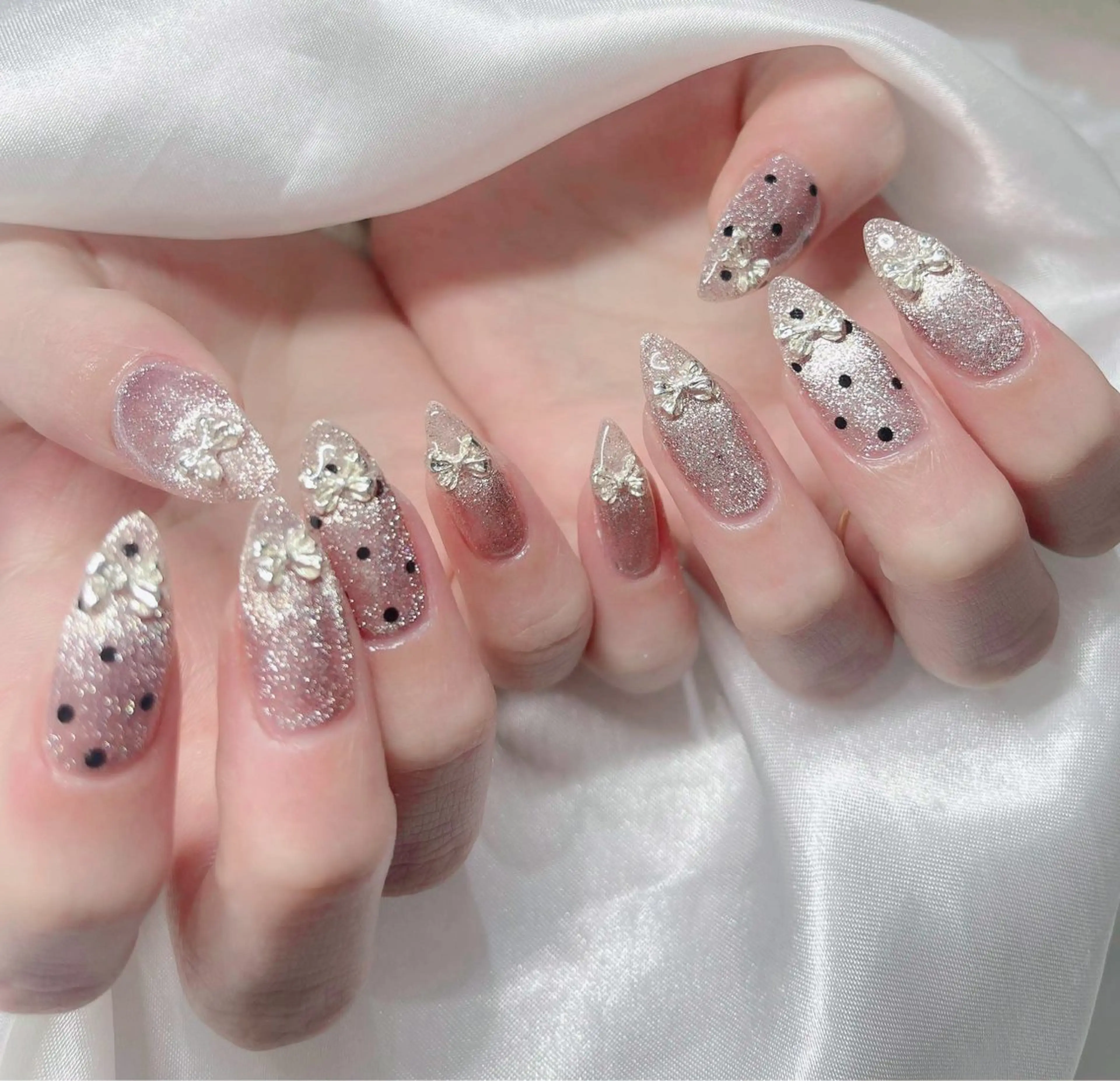 ネイル 🎀PG🩵 ネイルサロンのネイルデザイン