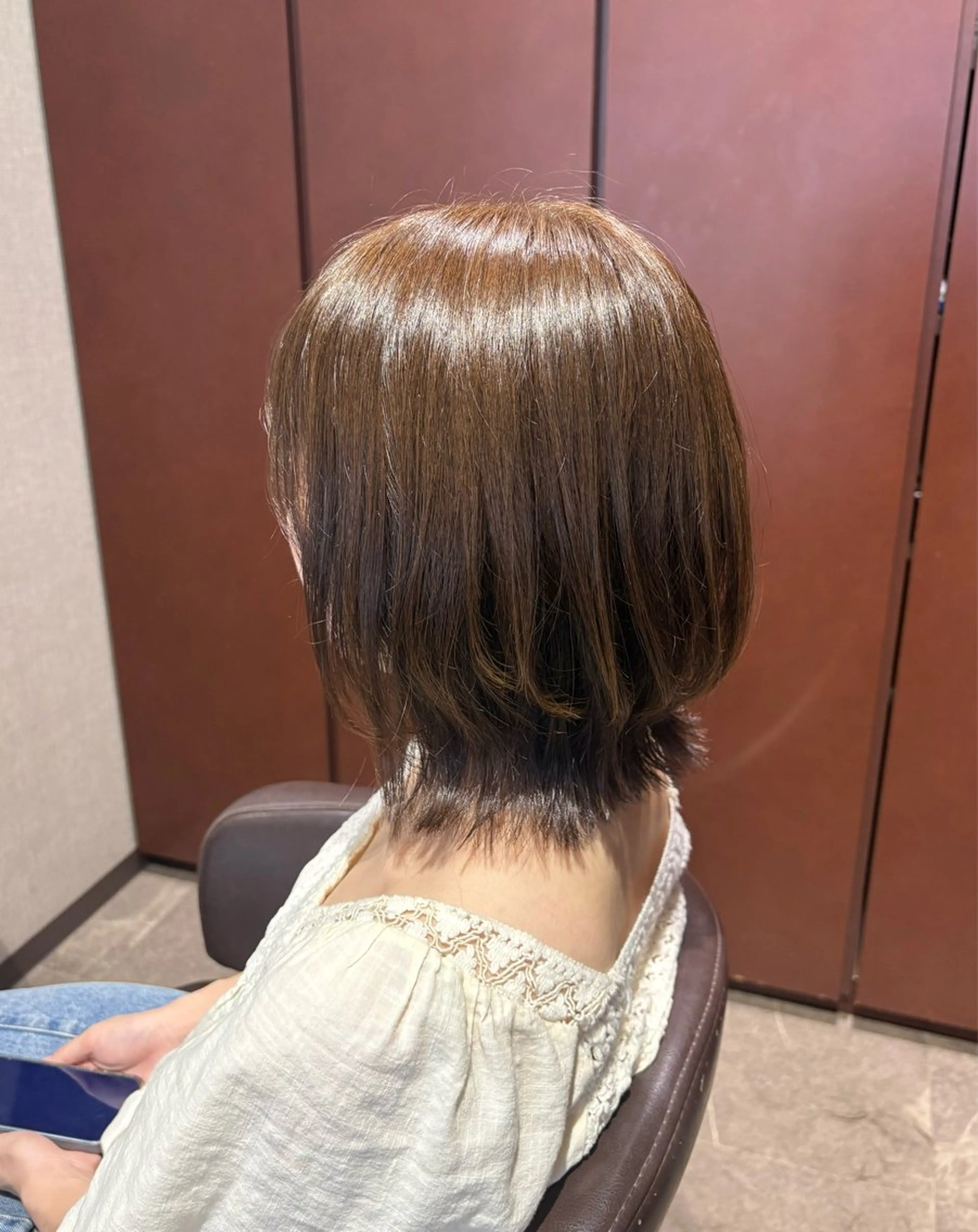 ミディアム ボブレイヤー ボブ レイヤーカット BAY SALON 坂田凜のヘアスタイル