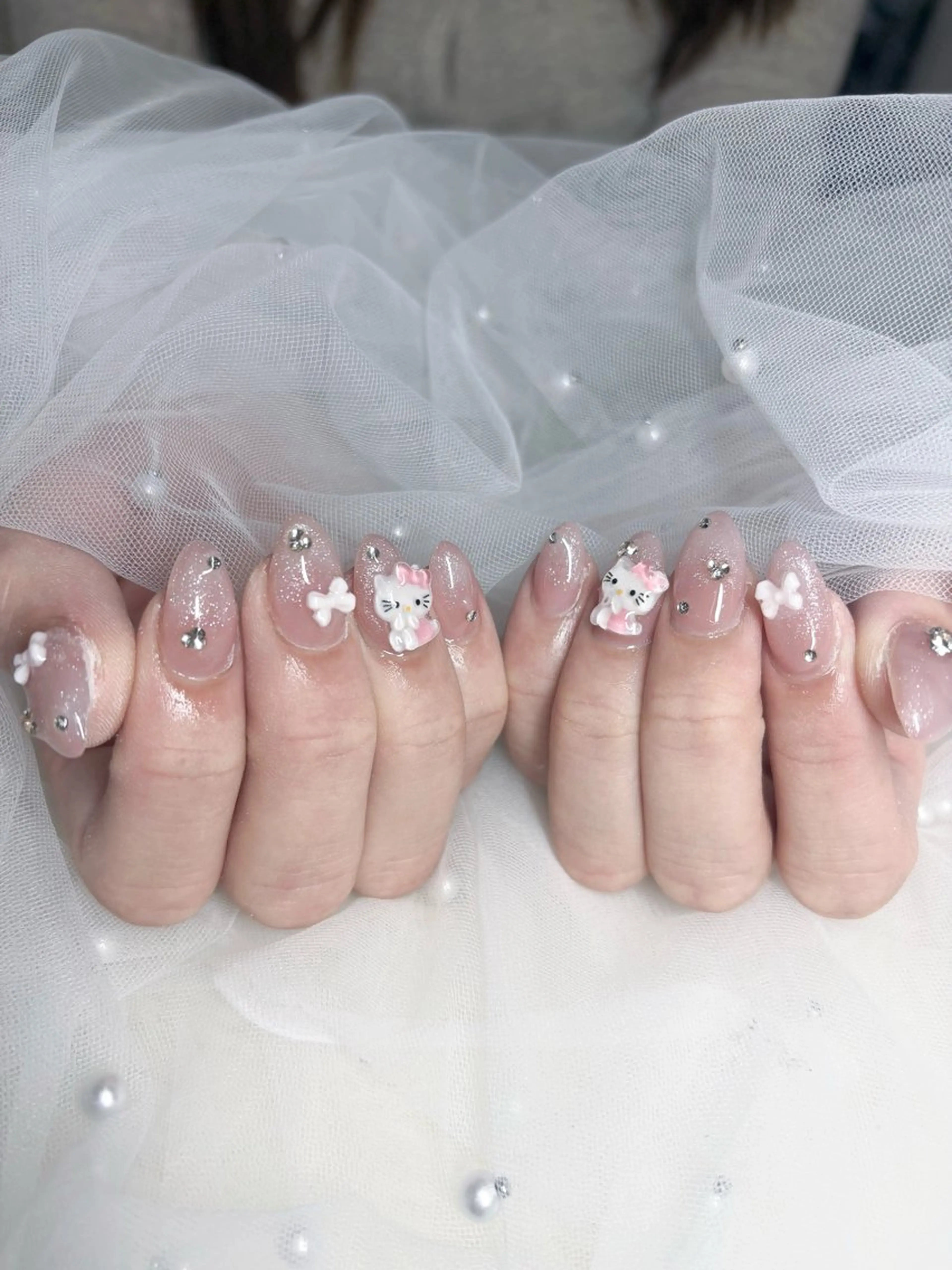 ネイル ハンドネイル 💖長さ出し＆ワンホ ンネイルaya💖のネイルデザイン