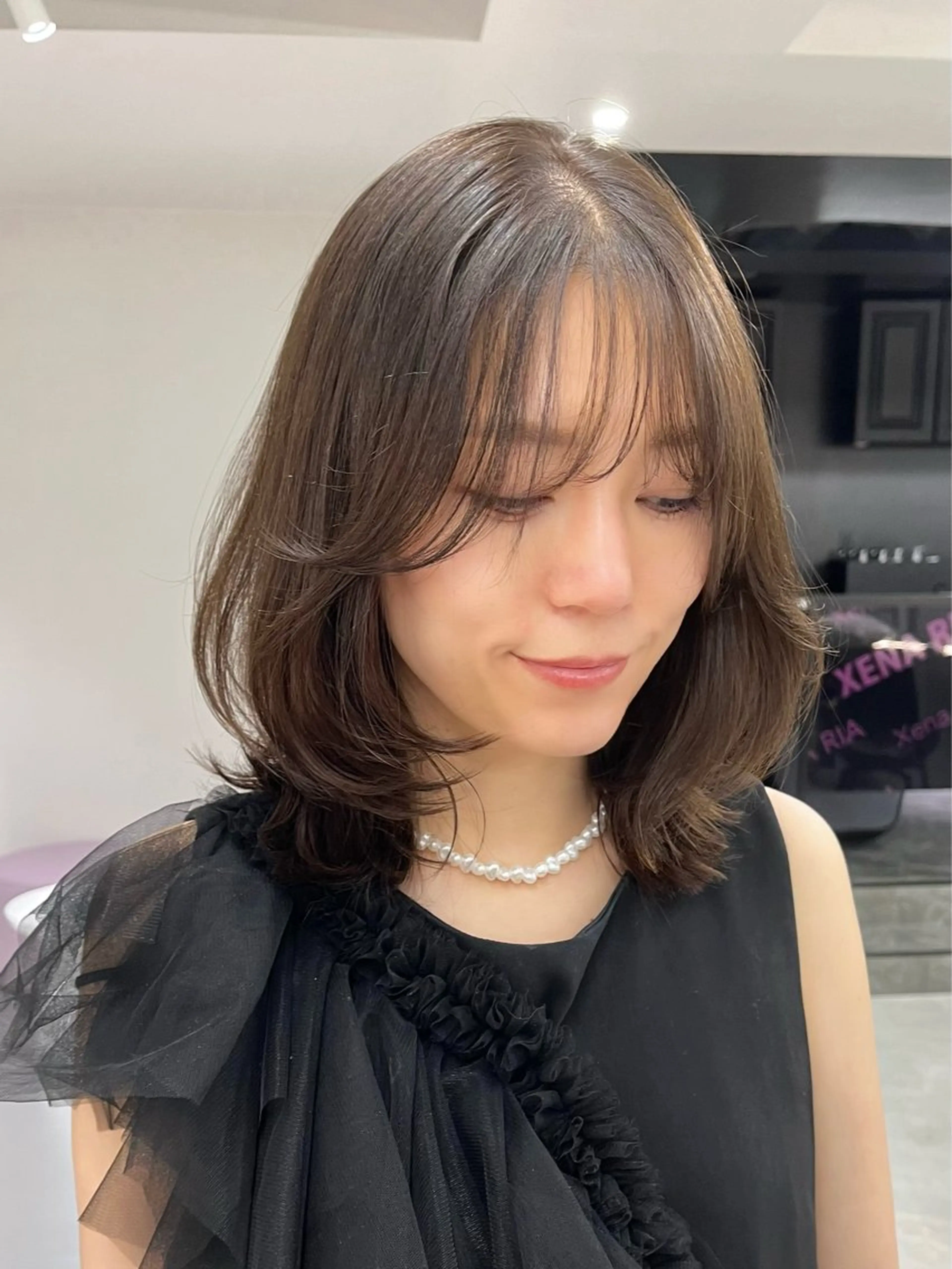 ミディアム カラー グレージュ レイヤーカット Kaho🤍レイヤー ※女性限定のヘアスタイル