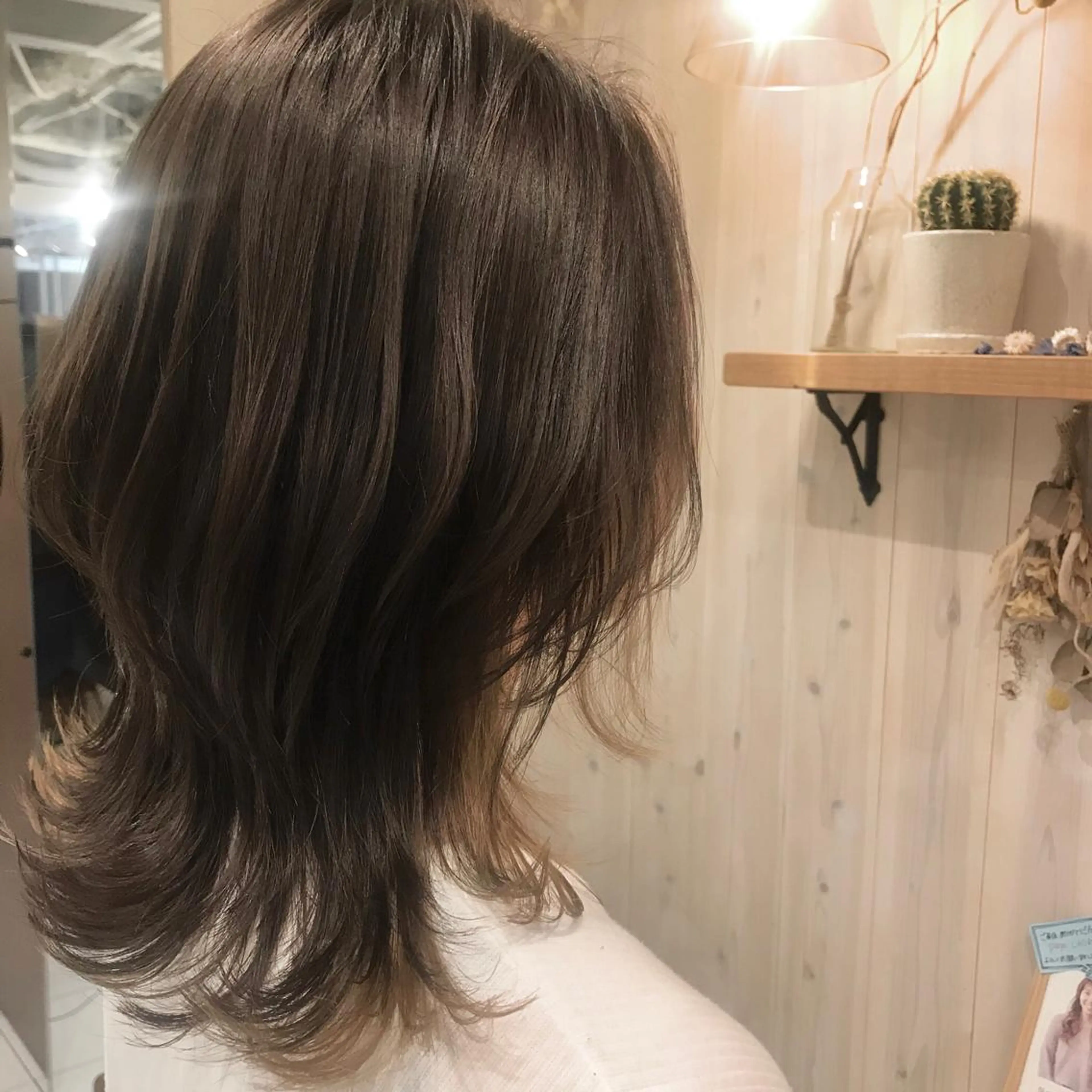 セミロング カラー インナーカラー ウルフカット 透明感カラー/ 寺田千雅子のヘアスタイル
