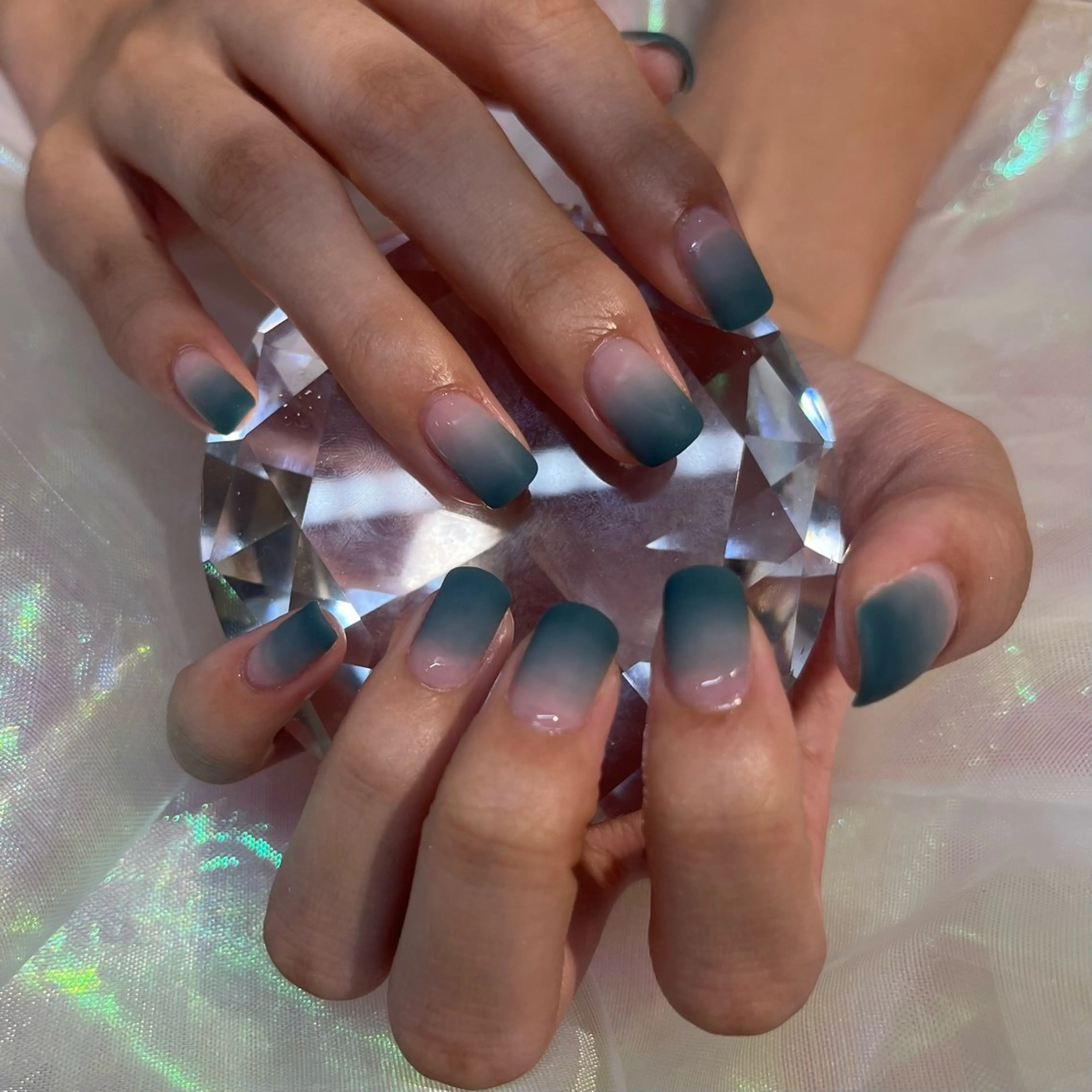 ネイル ブルー 渡邊 あかりのネイルデザイン