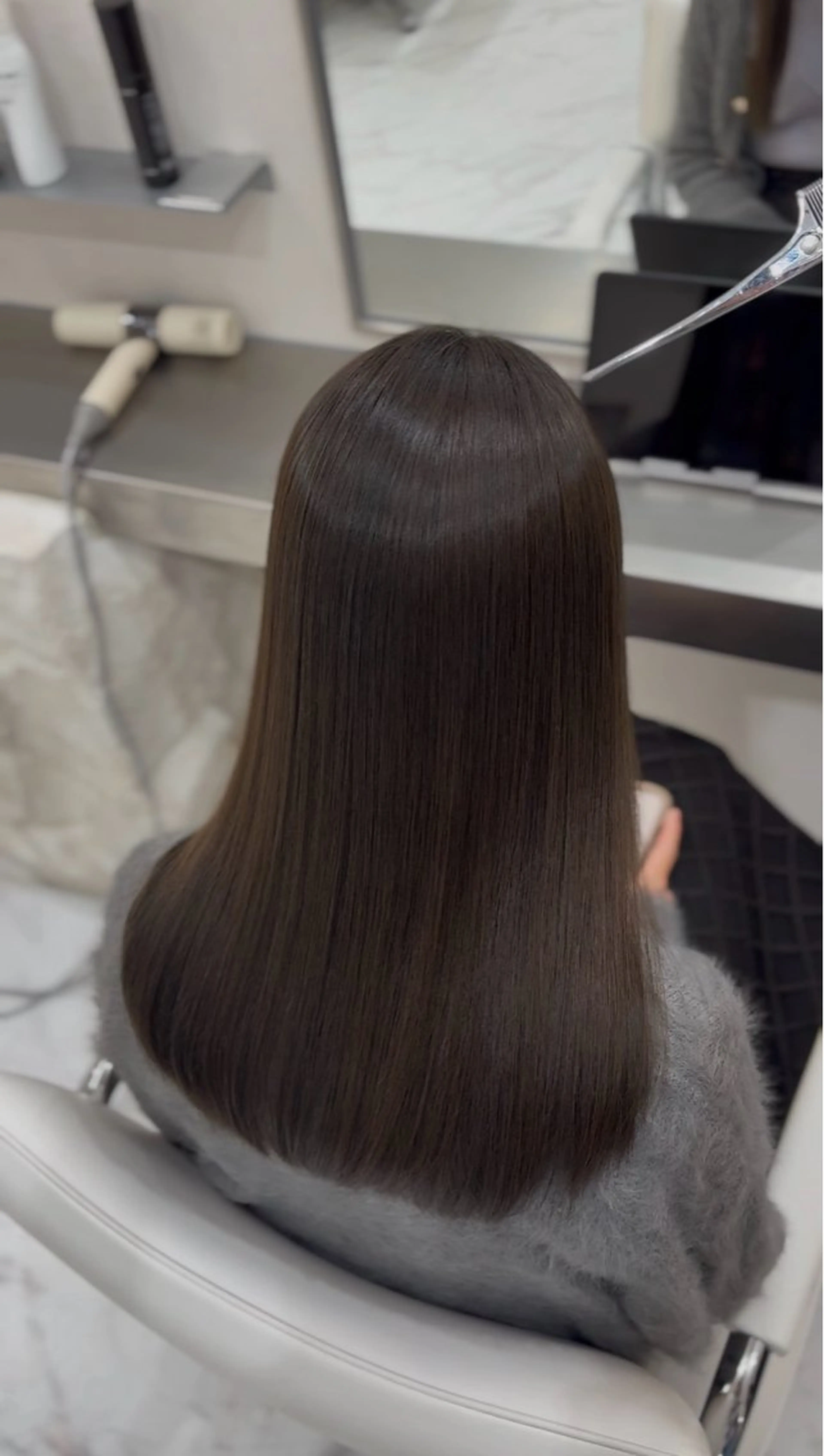 ロング カット ヘアカラー 縮毛矯正 トリートメント 🌫️縮毛矯正/髪質 改善/ゆずる🌫️のヘアスタイル