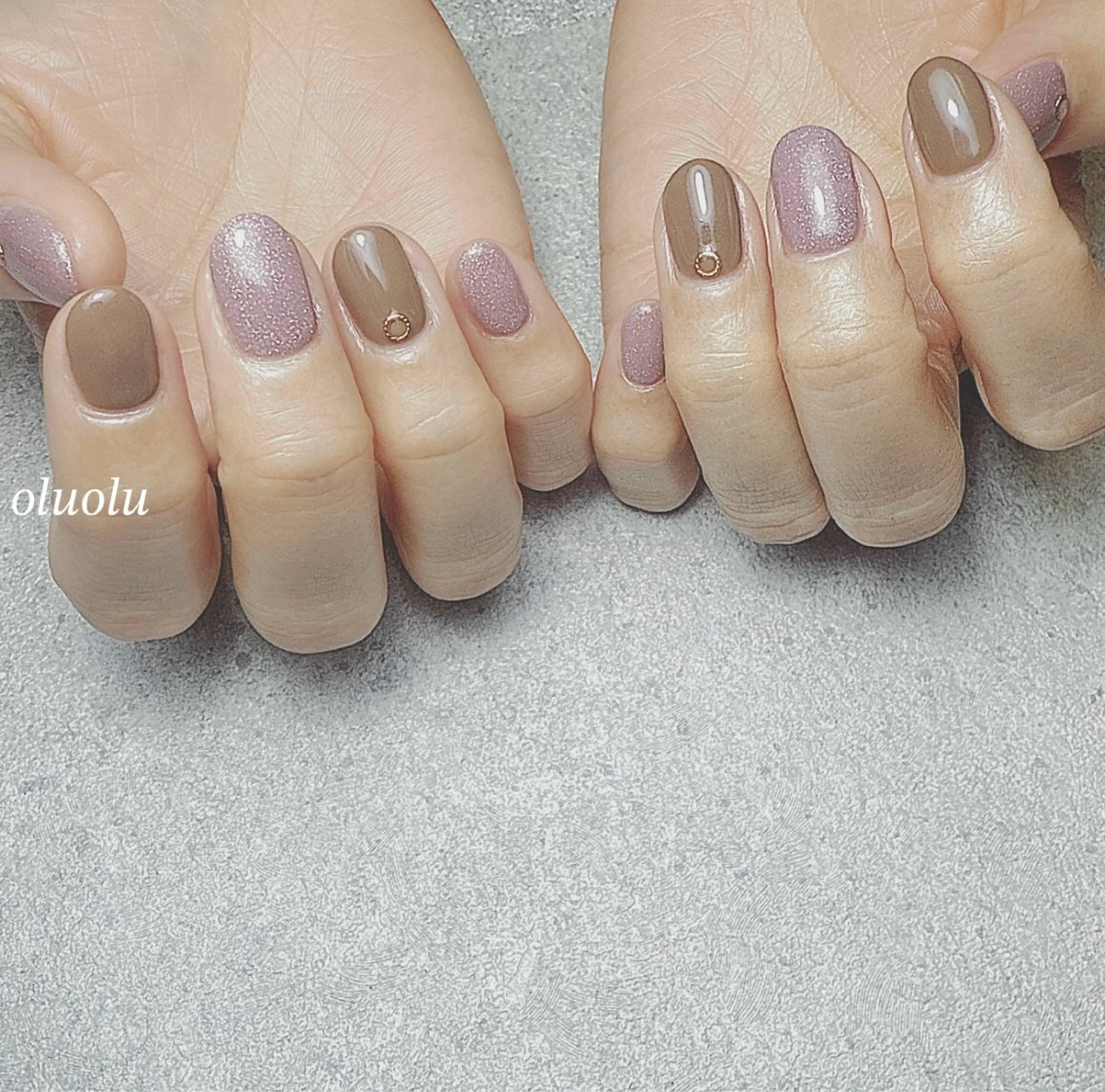 ネイル オフィスネイル ワンカラーネイル シンプルネイル ハンドネイル 大村 紬華のネイルデザイン