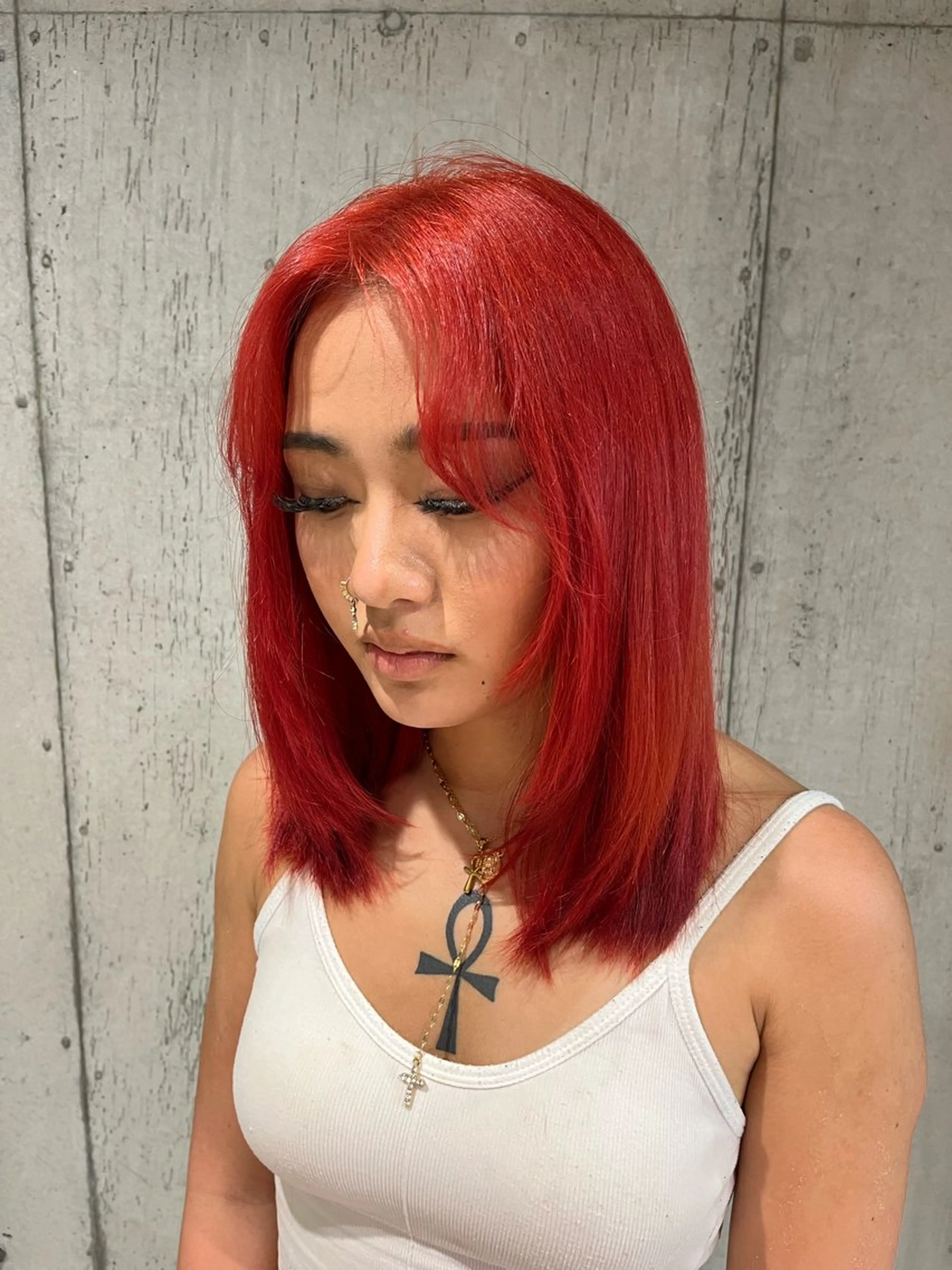 セミロング カラー ヘアアレンジ カット ヘアカラー トリートメント ボブ×透明感カラー 特化・リクト💥のヘアスタイル