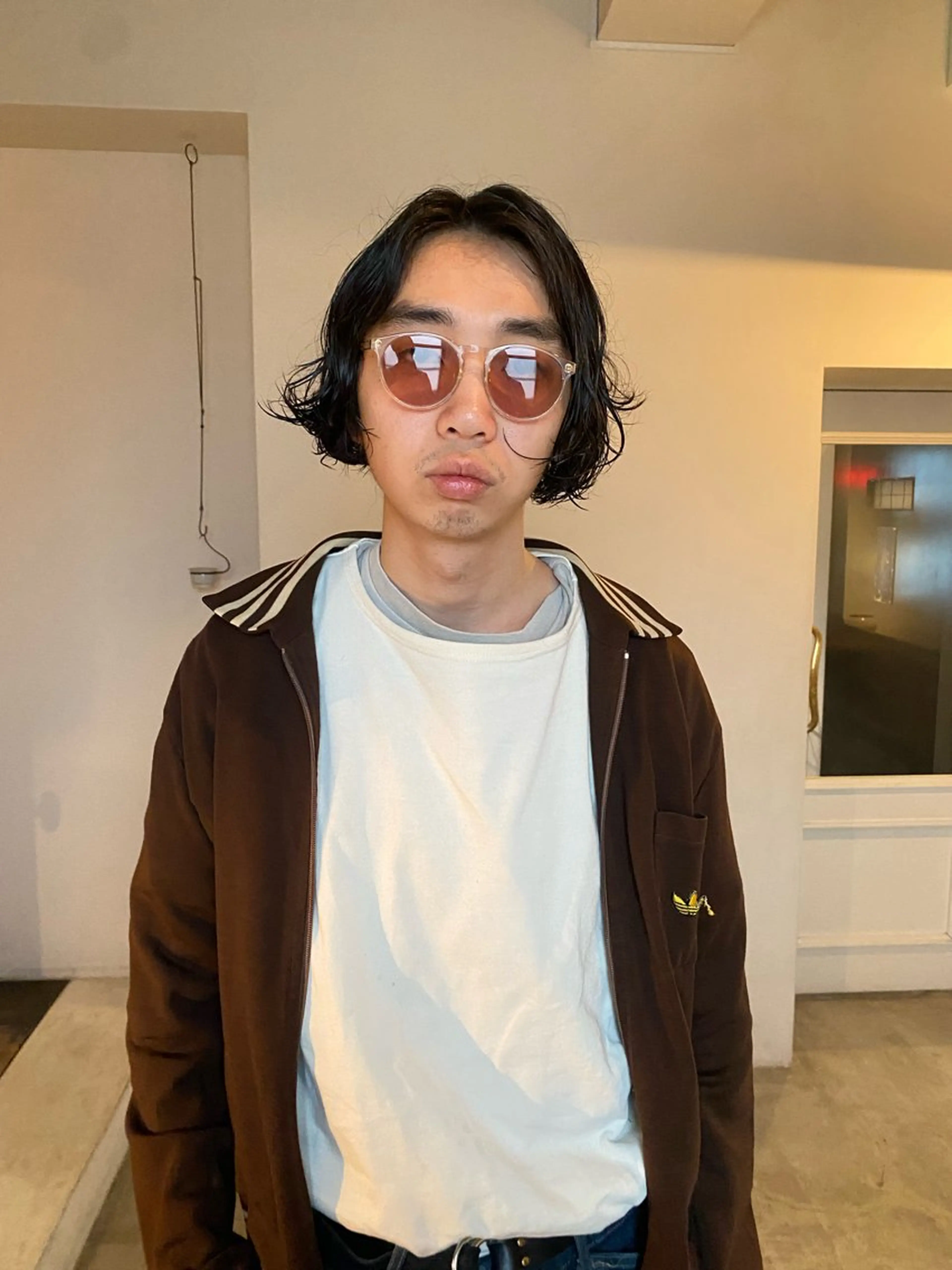 ショート パーマ メンズ カット パーマ トリートメント 今泉 颯太/room3のヘアスタイル