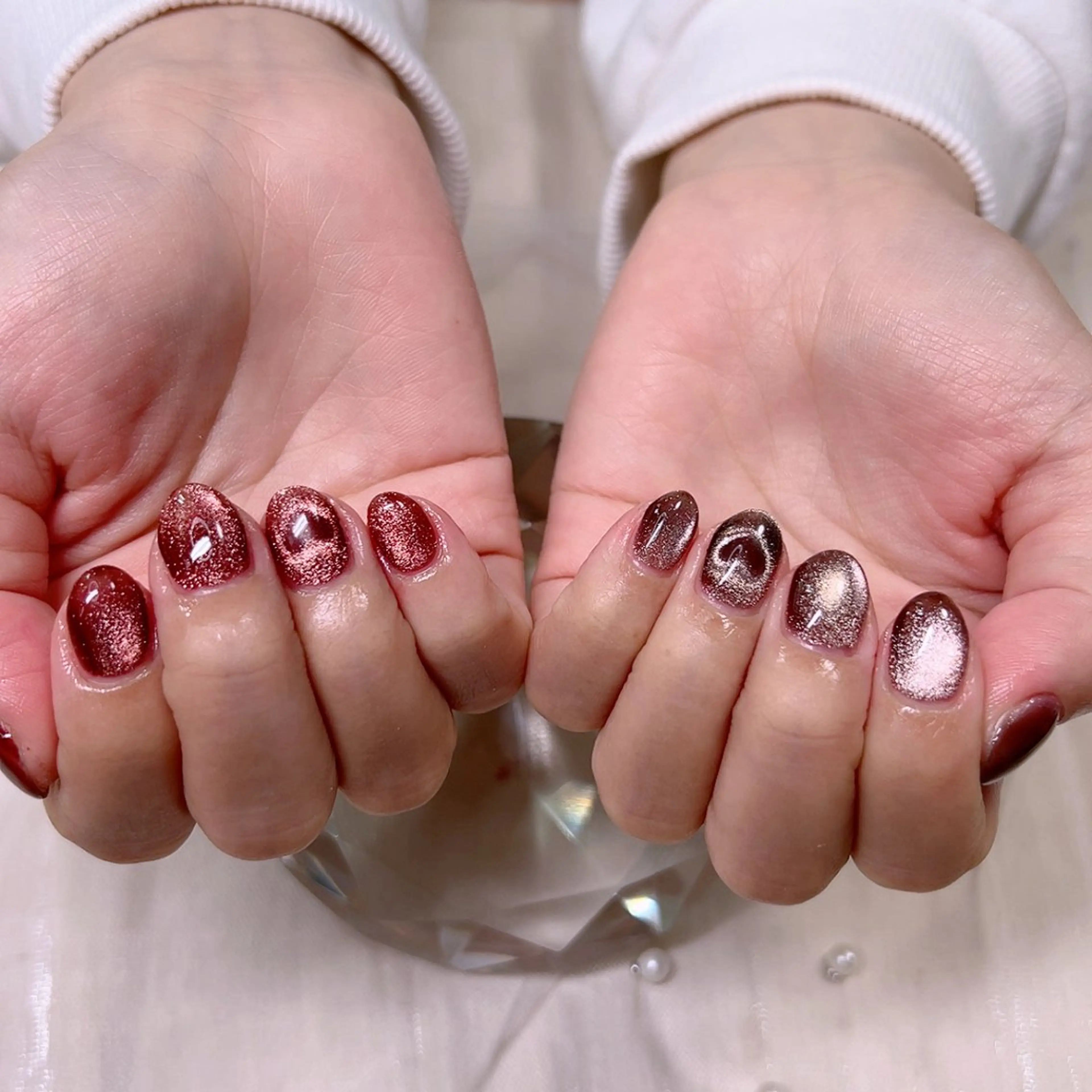 ネイル マグネットネイル オフィスネイル シンプルネイル Cute Tips nailのネイルデザイン