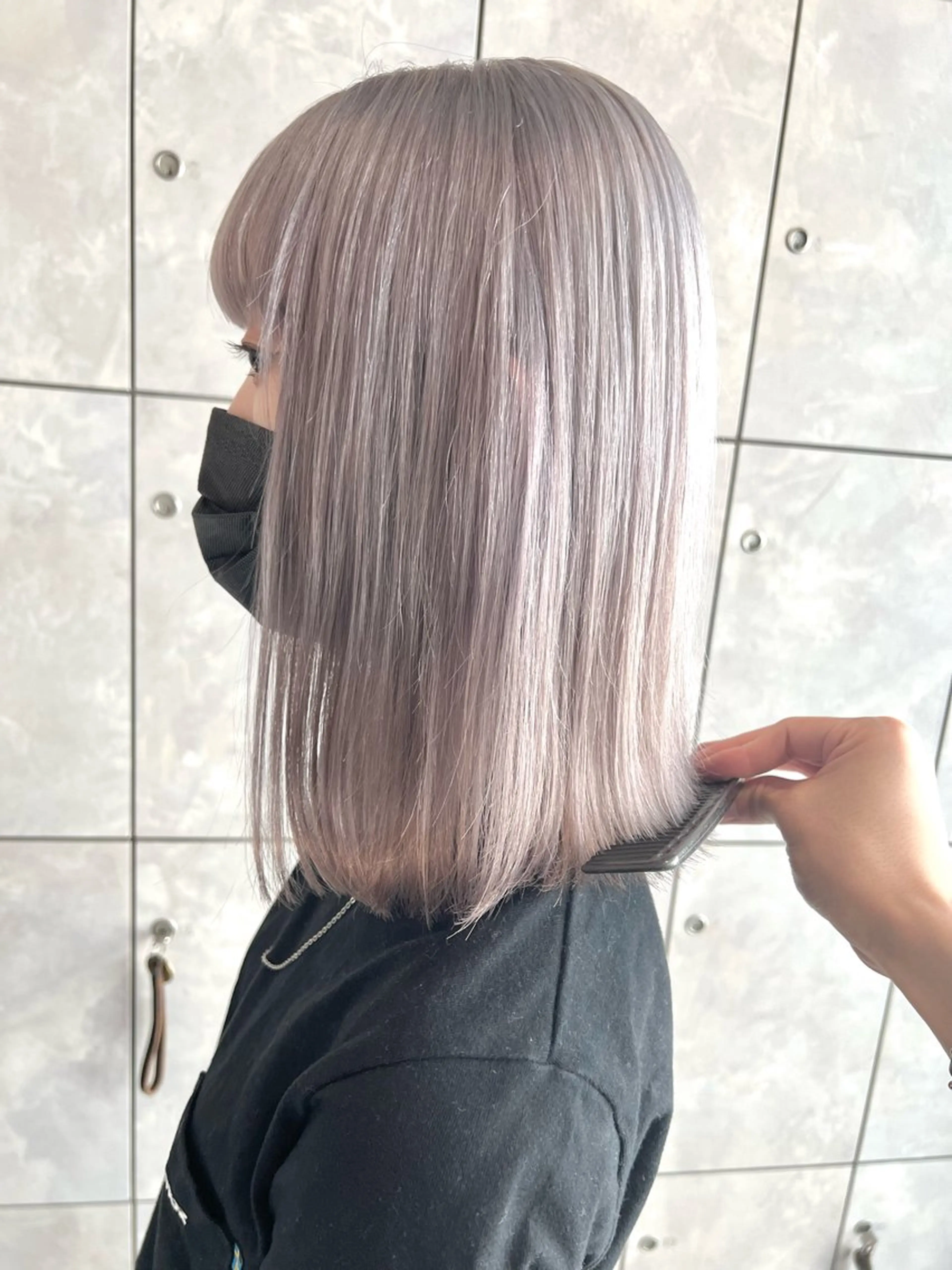 セミロング カラー ヘアアレンジ ヘアカラー トリートメント ヘアセット 🌈インナーカラー ‘ショウマ’🌈のヘアスタイル