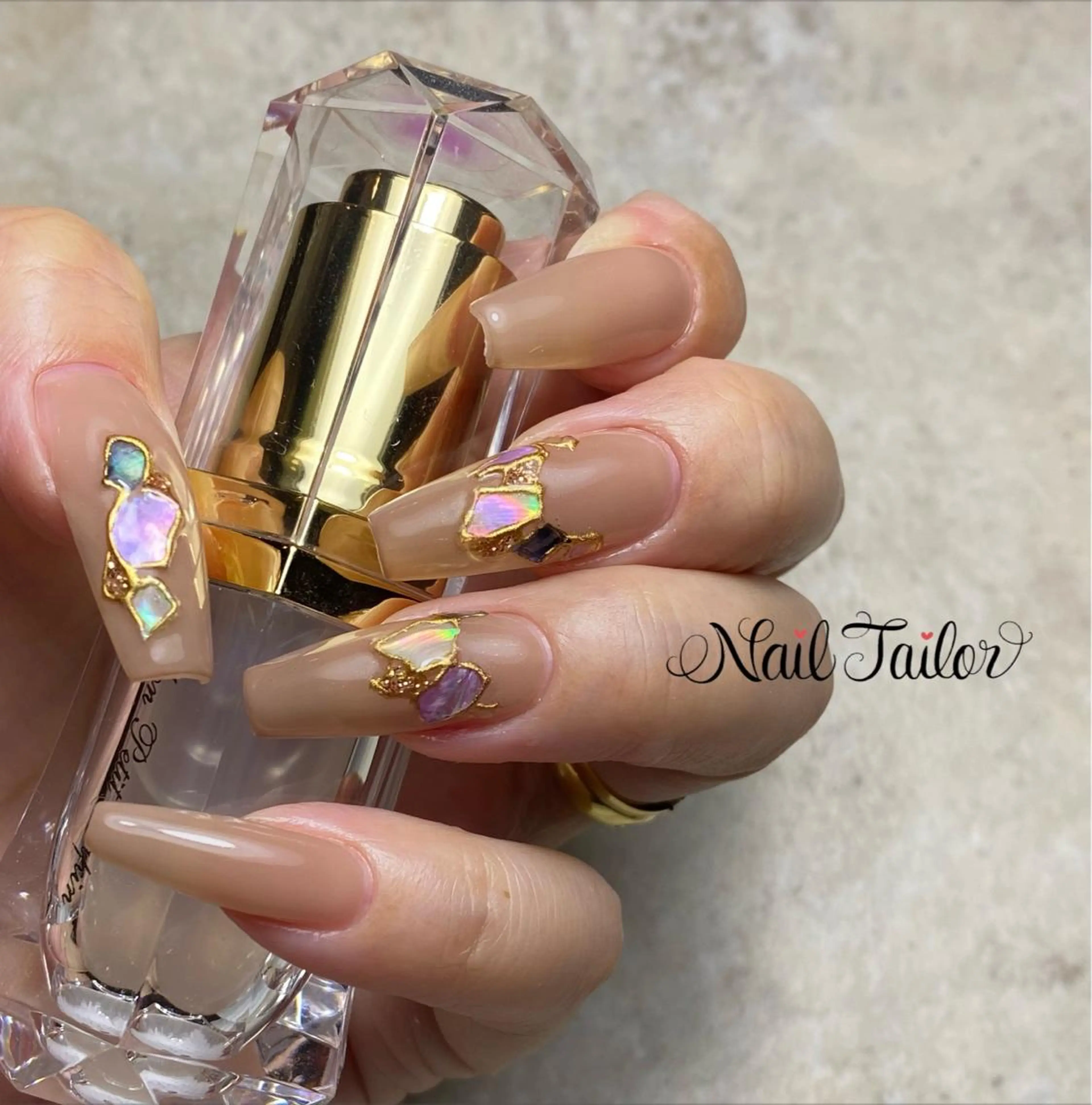 ネイル アートネイル 長さ出し ジェルネイル ミラーネイル ワンカラーネイル NailTailor ネイルテイラーのネイルデザイン