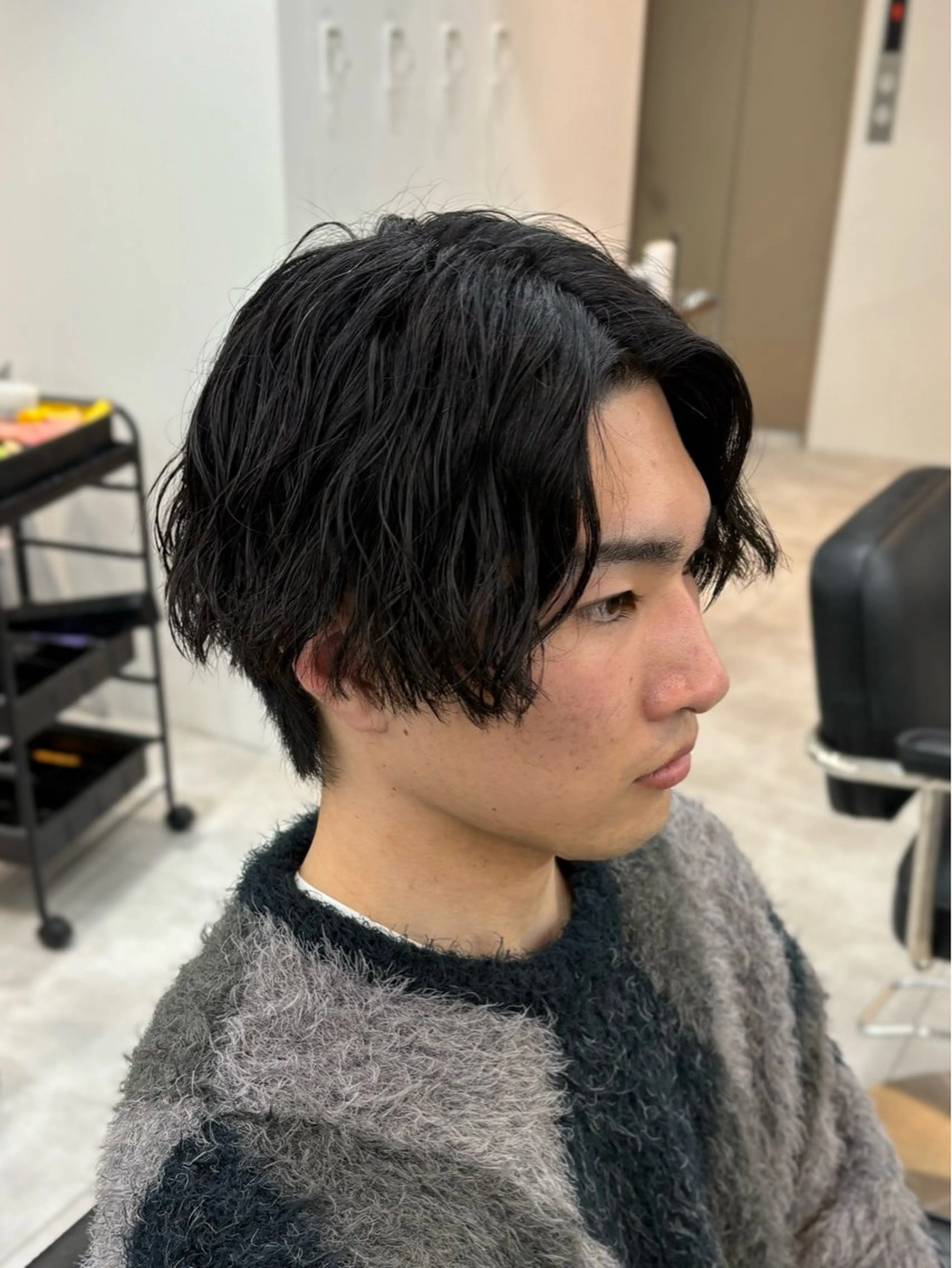 ミディアム パーマ メンズ ミディアムパーマ メンズパーマ スパイラルパーマ カット パーマ 大宮/メンズパーマ /田中智のヘアスタイル