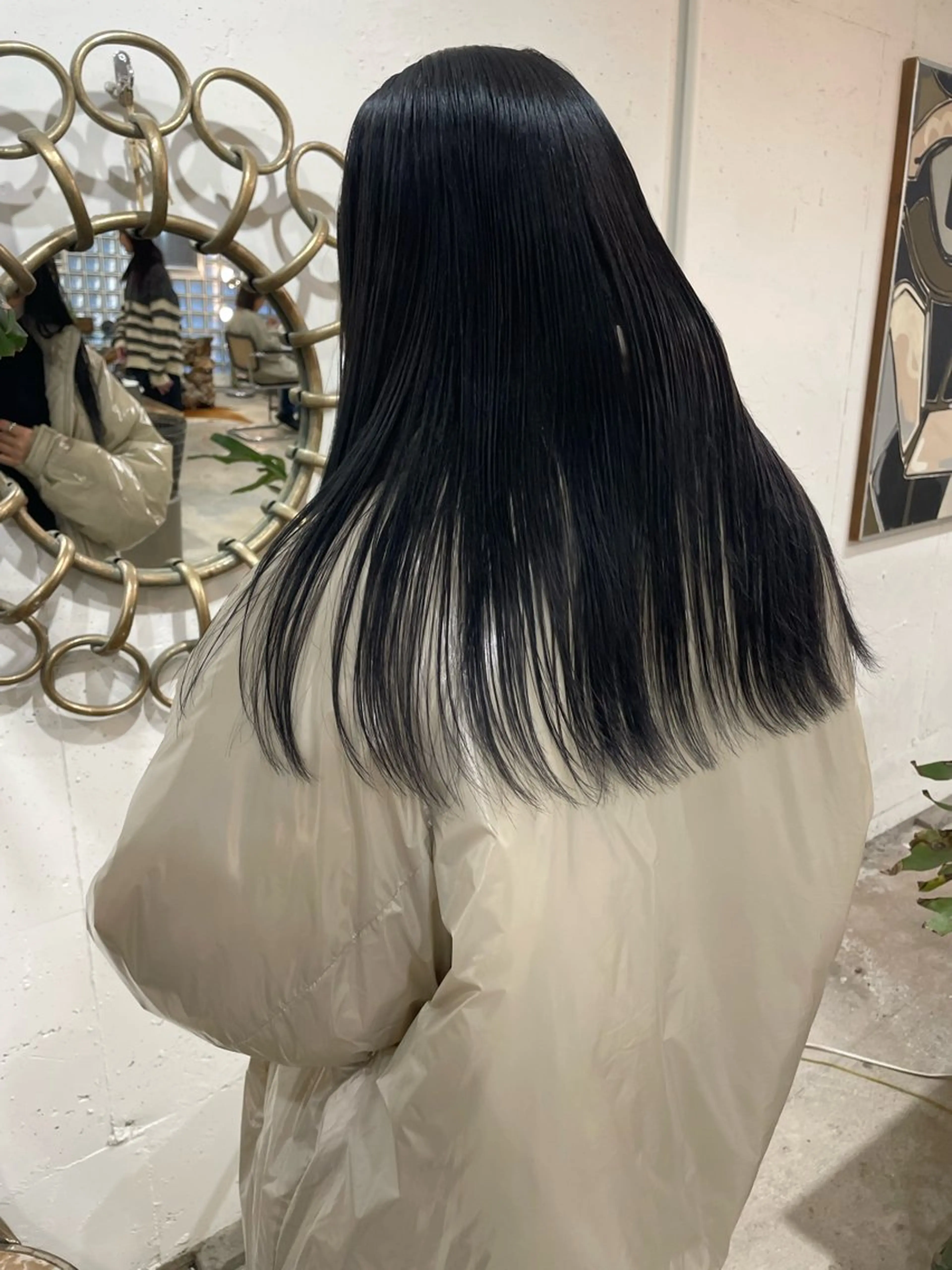 ロング カラー 黒髪 ブルーカラー ブルーブラック 🪐ナチュラルモード ヘア🪐honokaのヘアスタイル