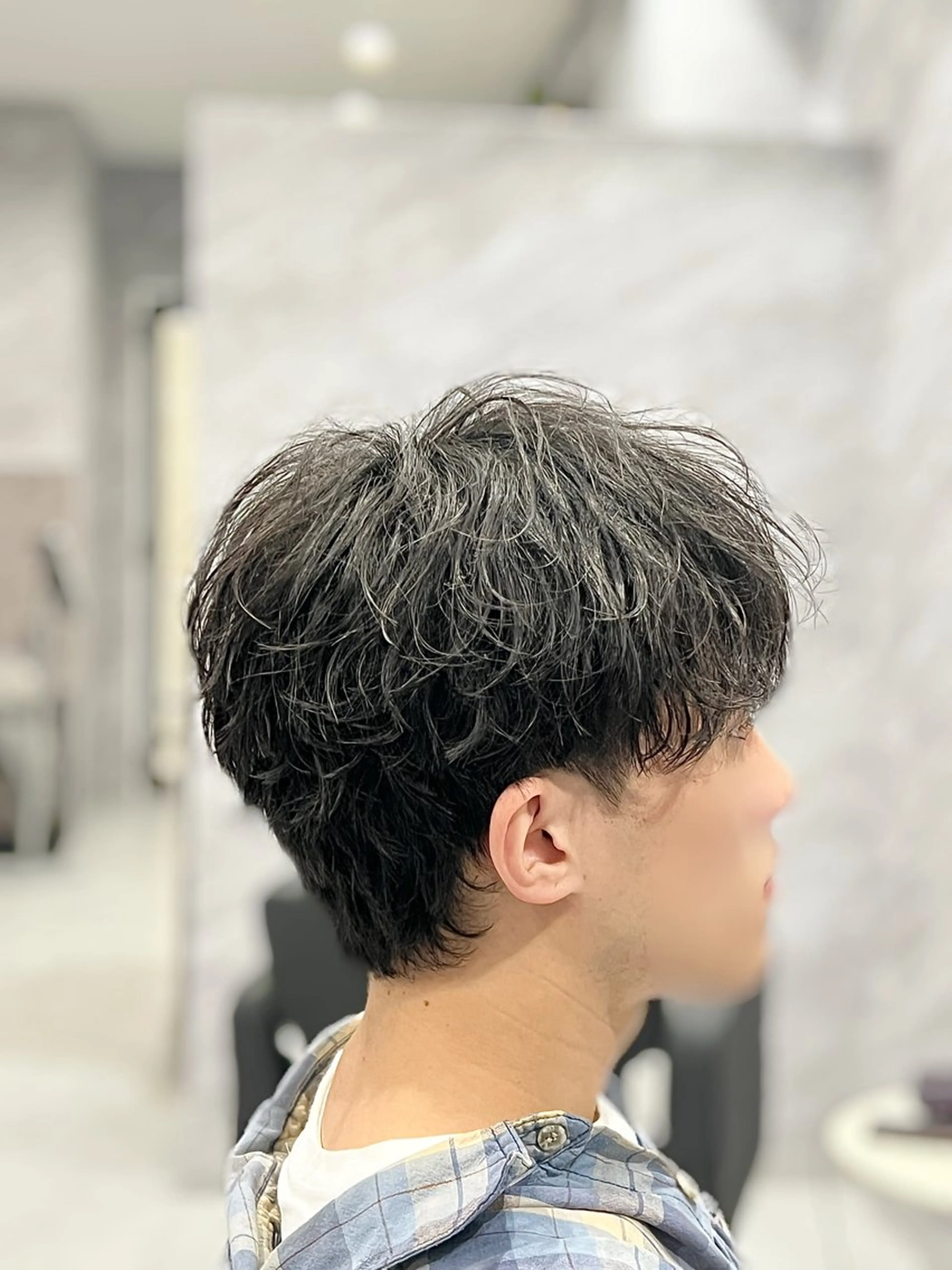 メンズ メンズパーマ カット パーマ ulus kobe 藤枝大地のヘアスタイル