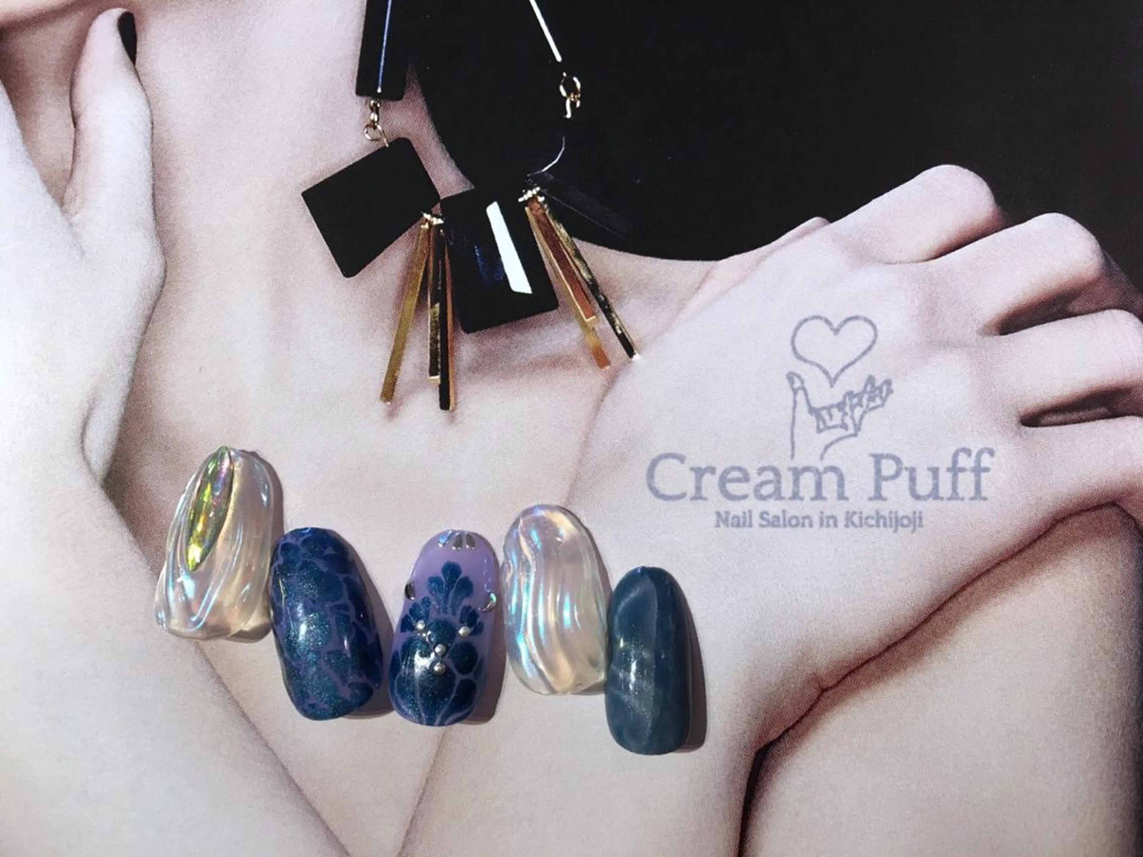 ネイル アートネイル マグネットネイル ミラーネイル HAMANO MIKAのネイルデザイン