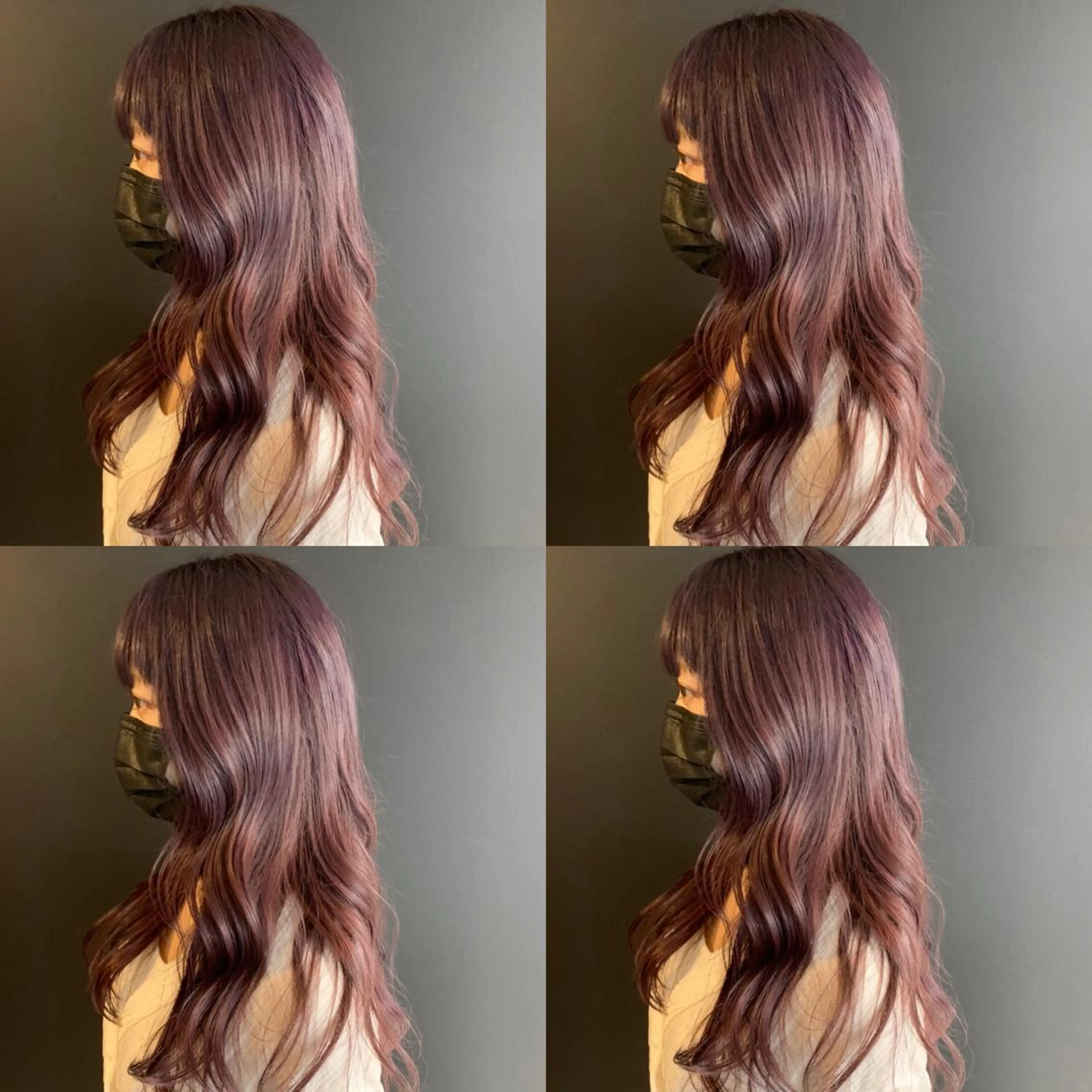 セミロング カラー ラベンダーカラー カット ヘアカラー トリートメント ✨髪質改善✖︎顔周り レイヤー✨ナカムラのヘアスタイル