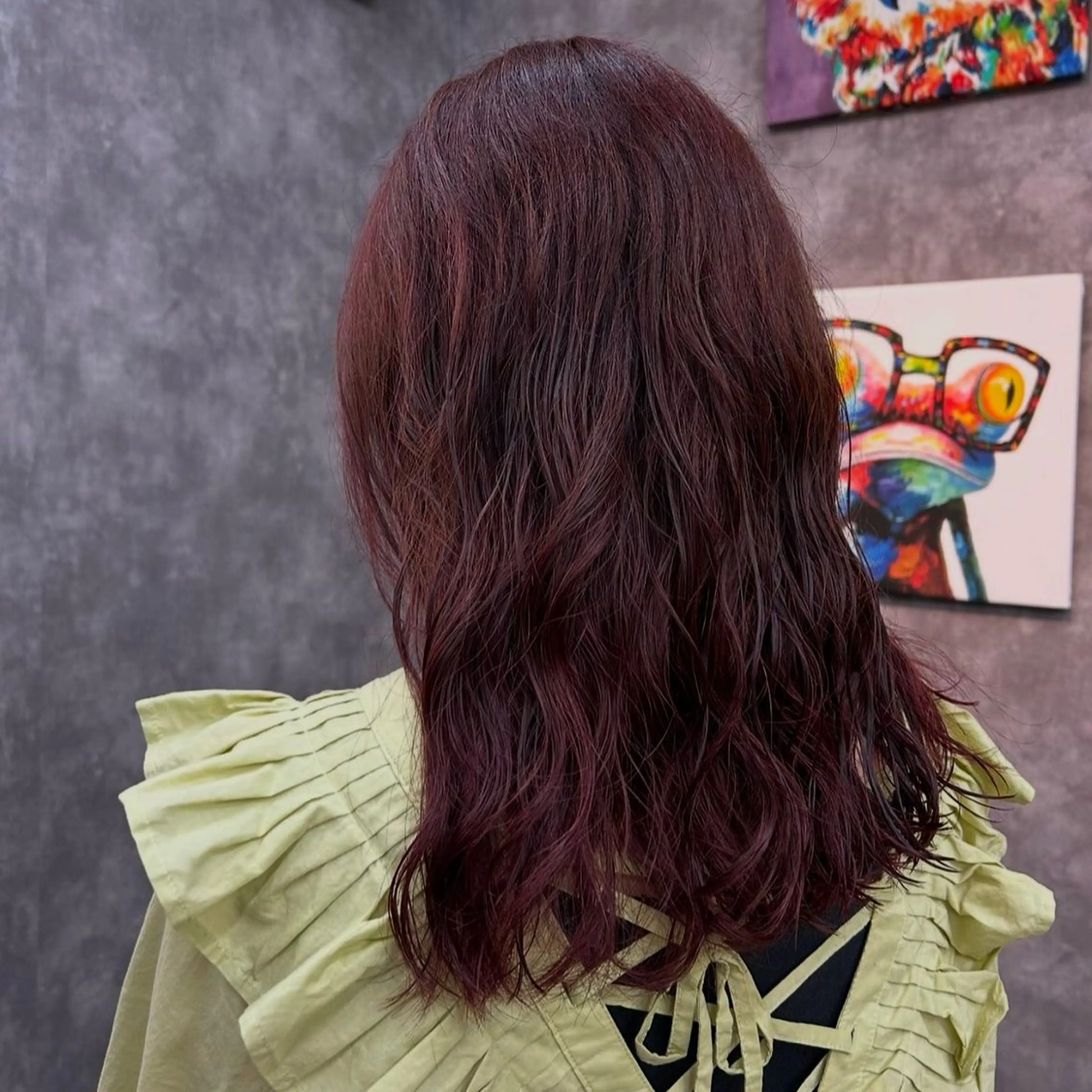 カラー ブラウンカラー ピンクカラー ヘアカラー トリートメント 荻野 晴香のヘアスタイル