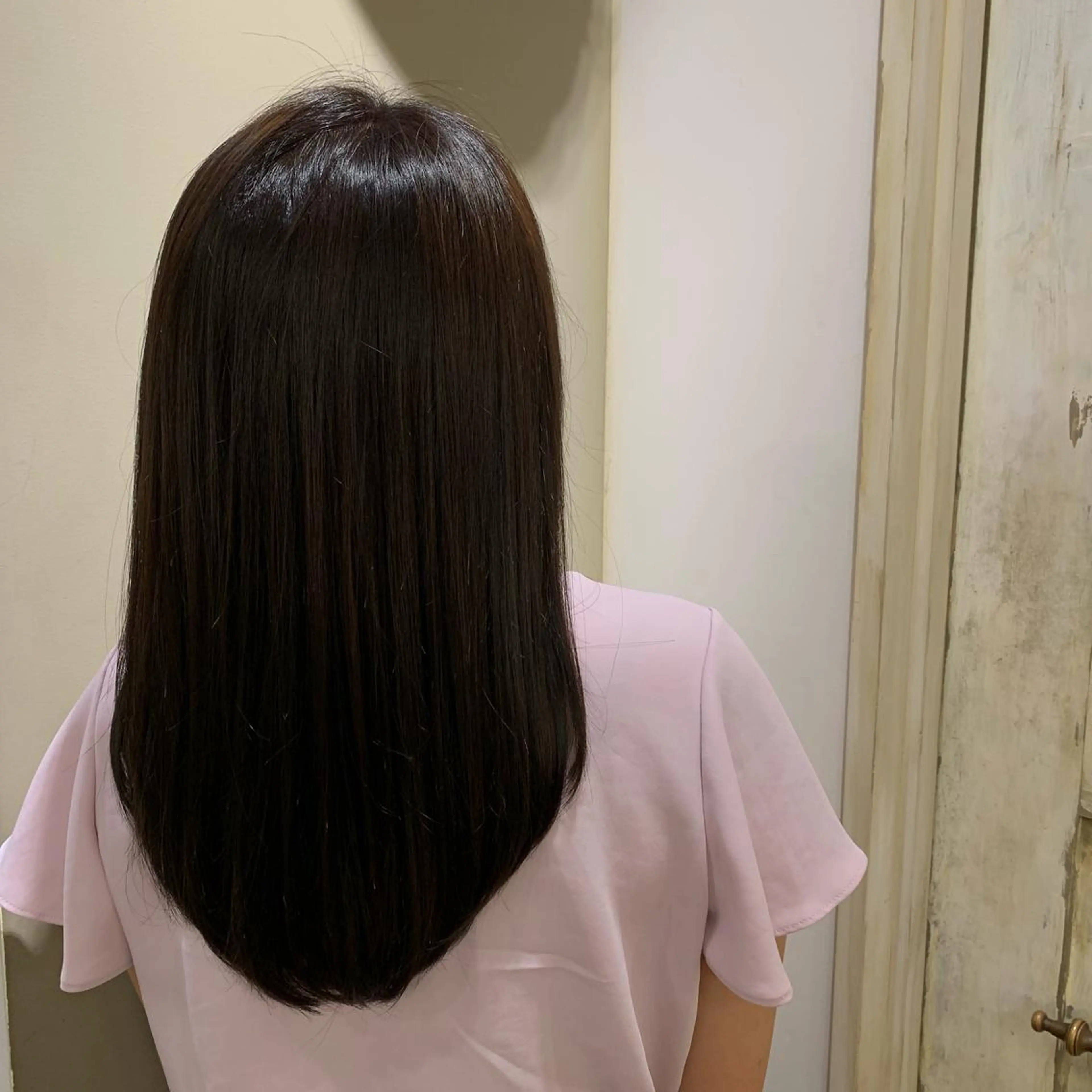 ロング カラー ブラウンカラー オリーブブラウン 韓国スタイル🇰🇷 annaのヘアスタイル