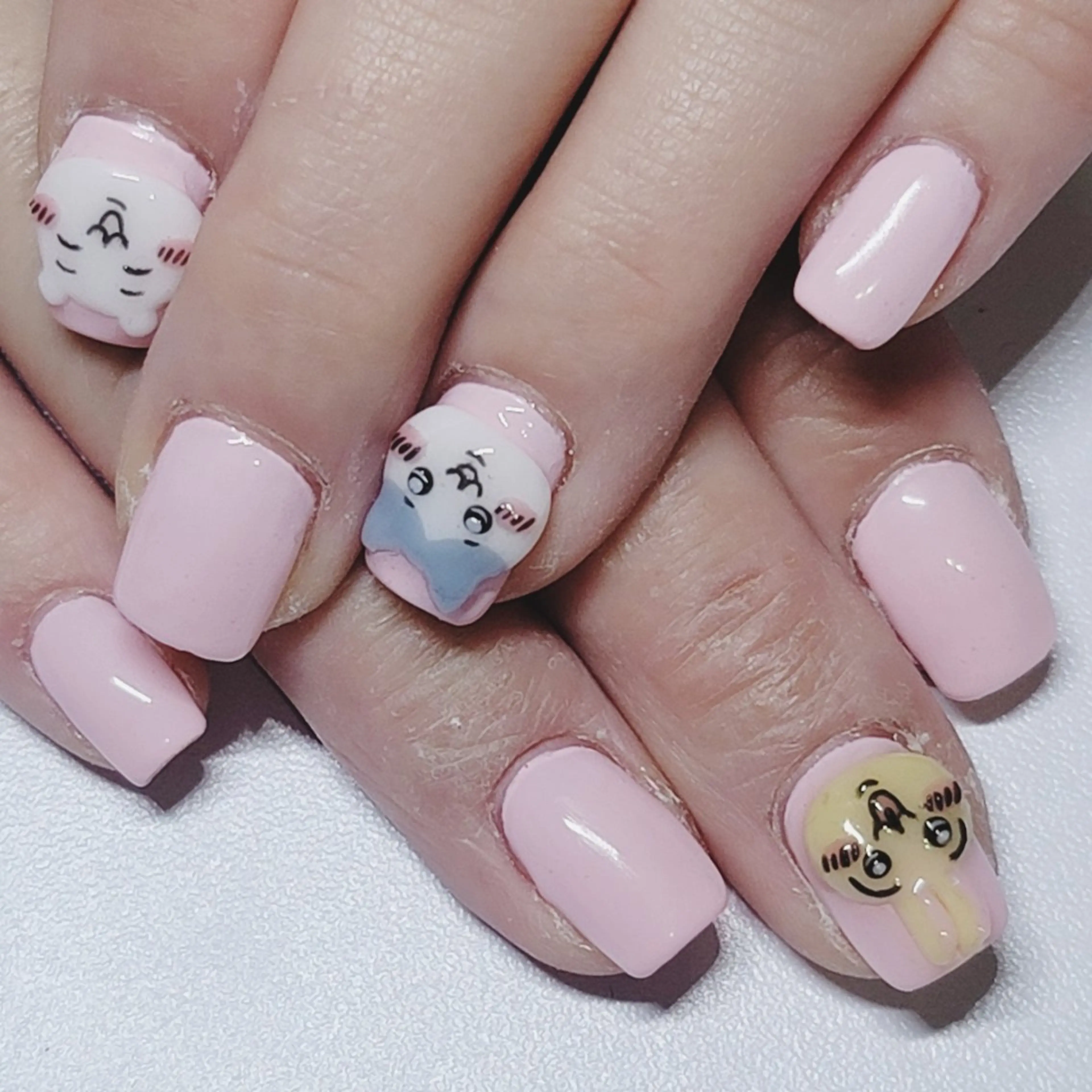 ネイル アートネイル ワンカラーネイル ピンク ハンドネイル よしだ ひろきのネイルデザイン