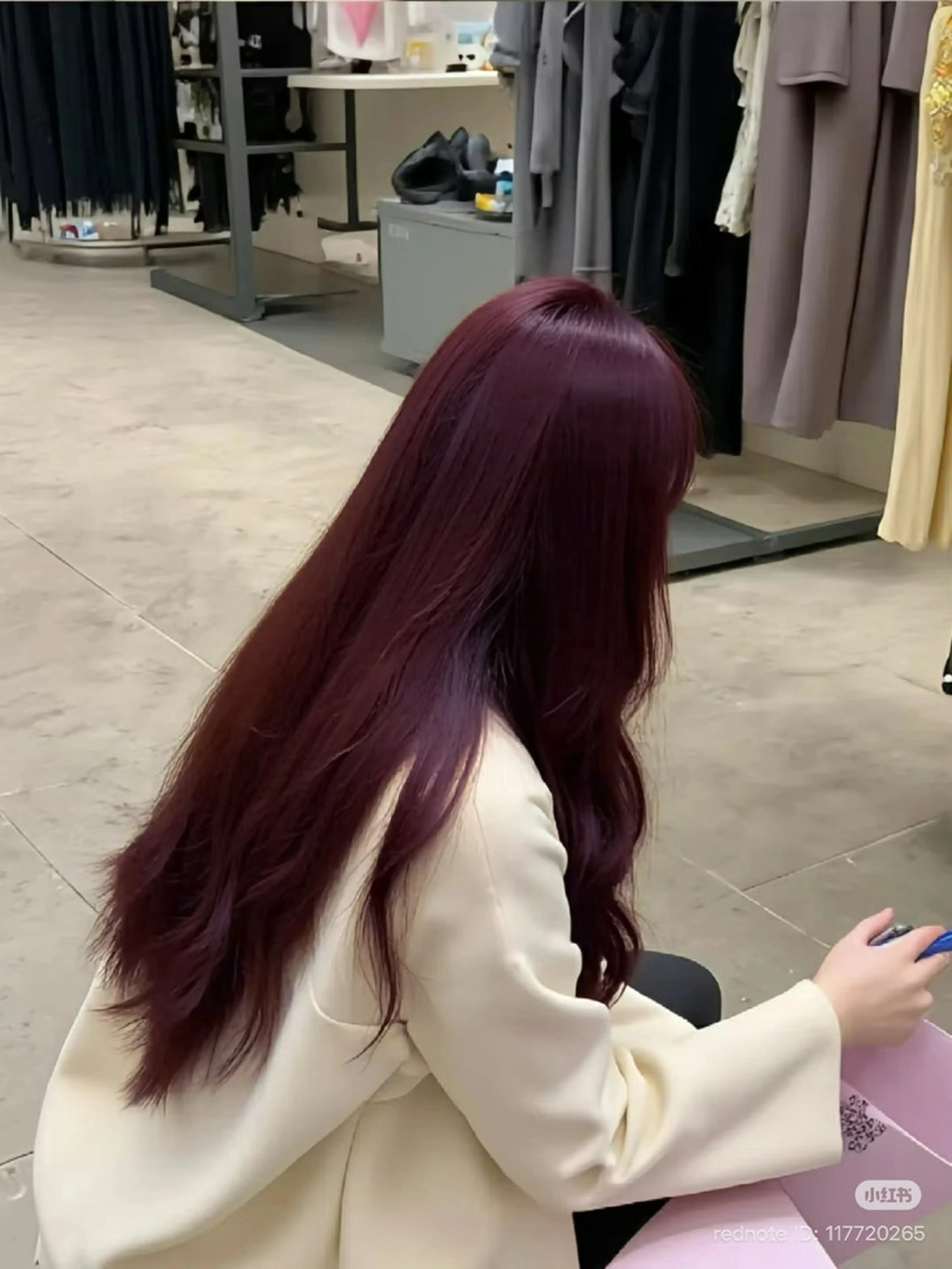 ロング Miu 名古屋カット ミディアム/ピンク髪のヘアスタイル