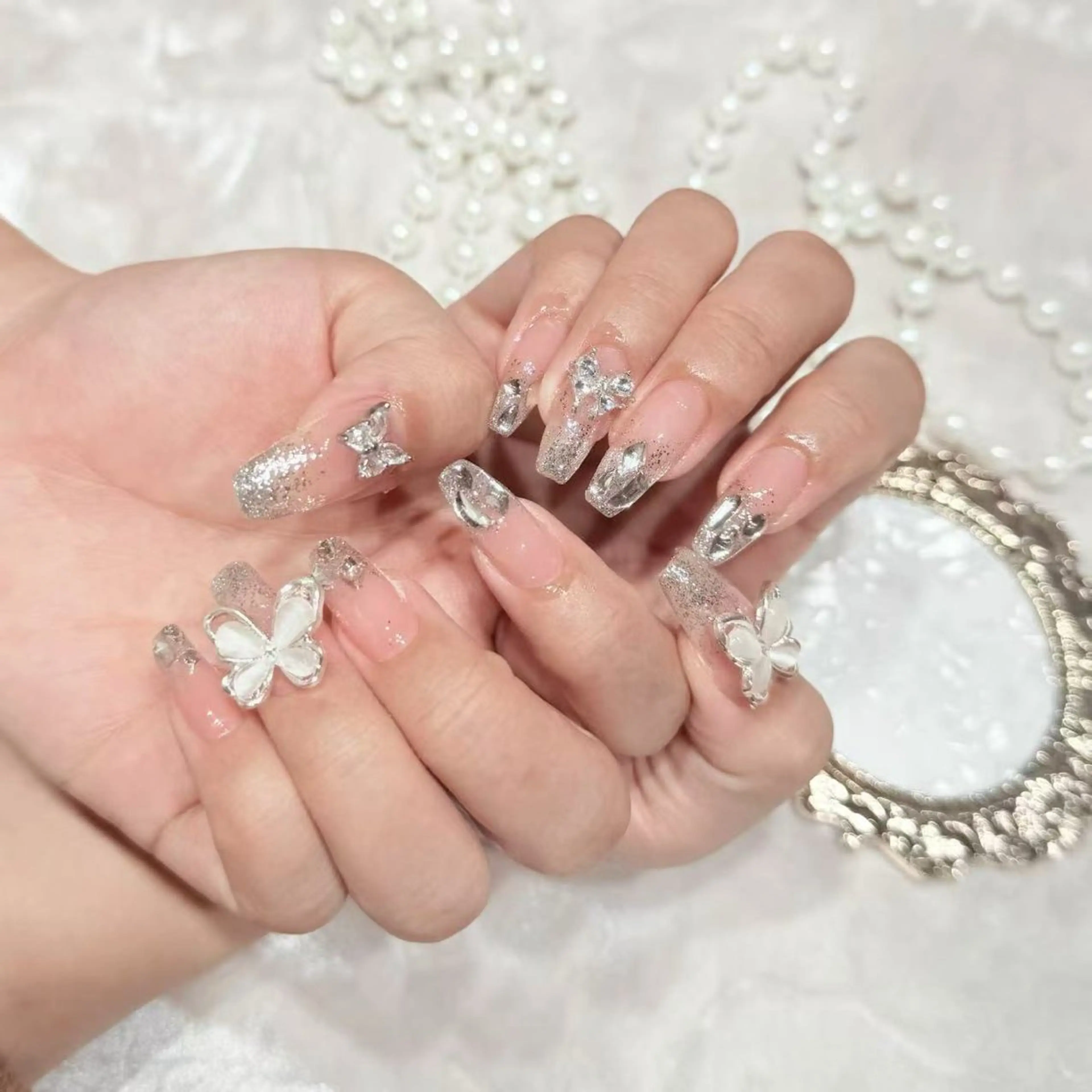 ネイル アートネイル フットネイル ジェルネイル ハート マグネットネイル Babarla Nailのネイルデザイン