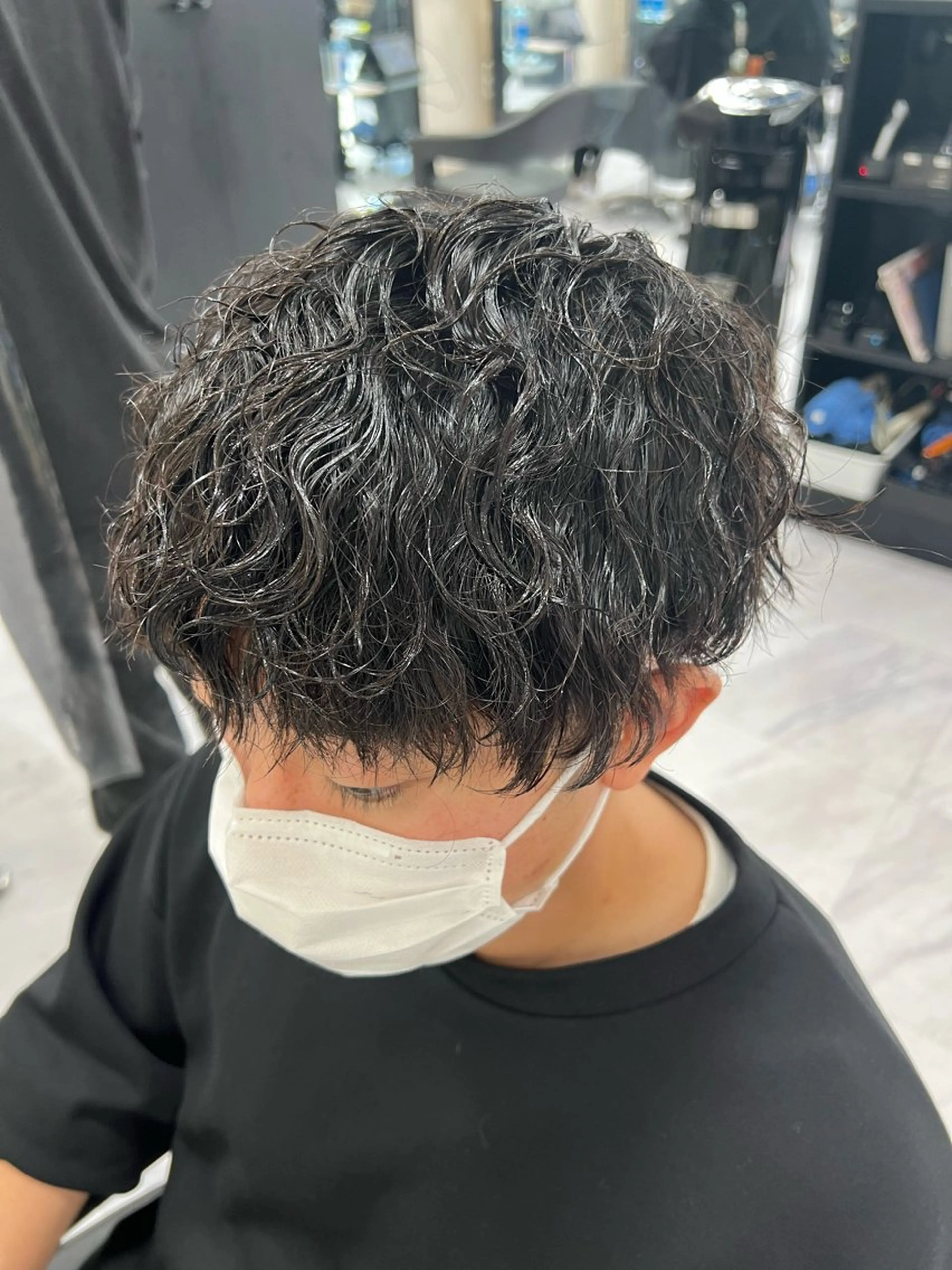 ショート パーマ メンズ メンズパーマ デート スパイラルパーマ REEED渋谷店所属・🍒KUMAGAI 🍒のヘアスタイル