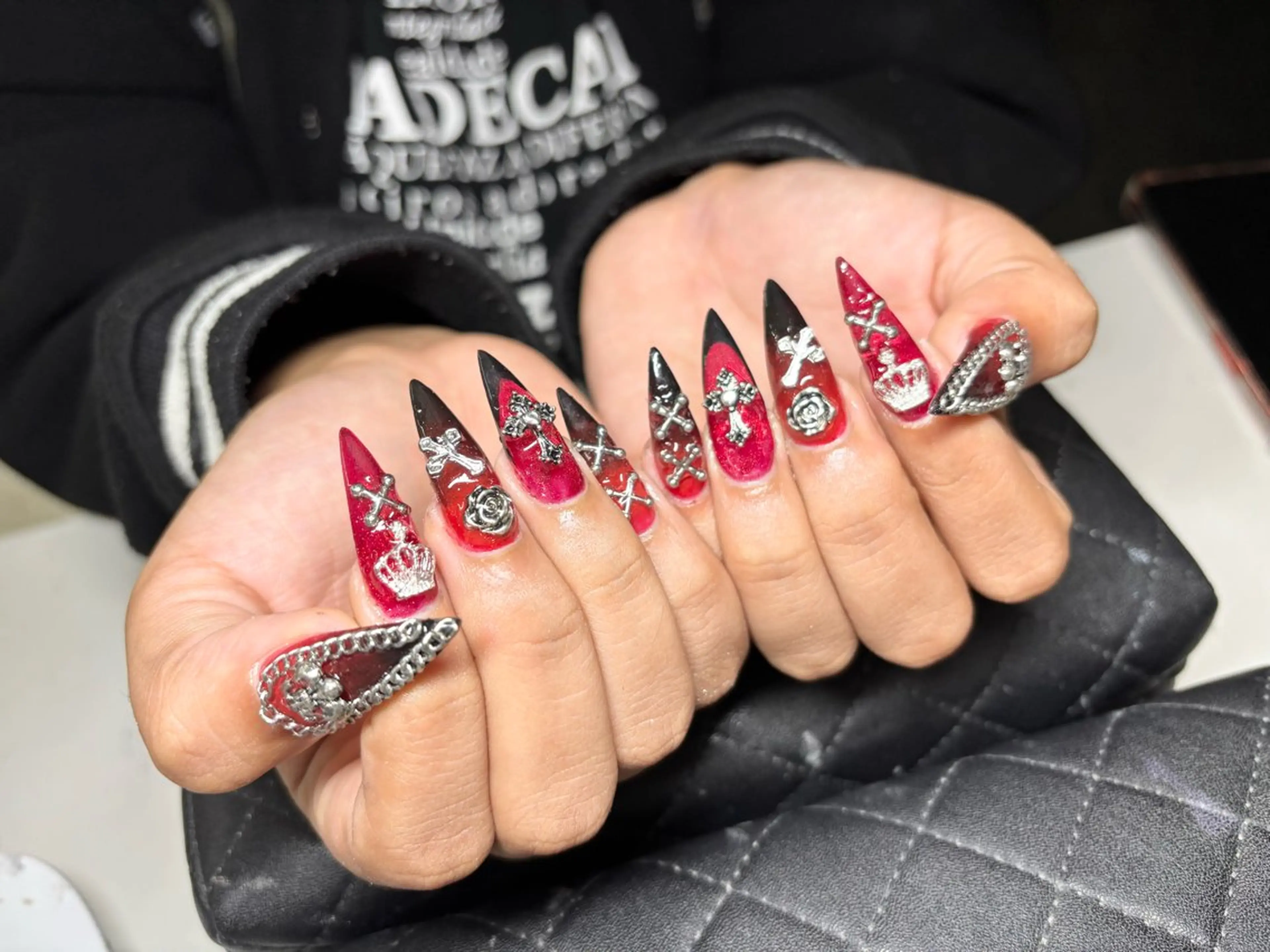 ネイル フレンチネイル グラデーション マグネットネイル STEW nail ⓢⓐⓨⓐⓚⓐのネイルデザイン