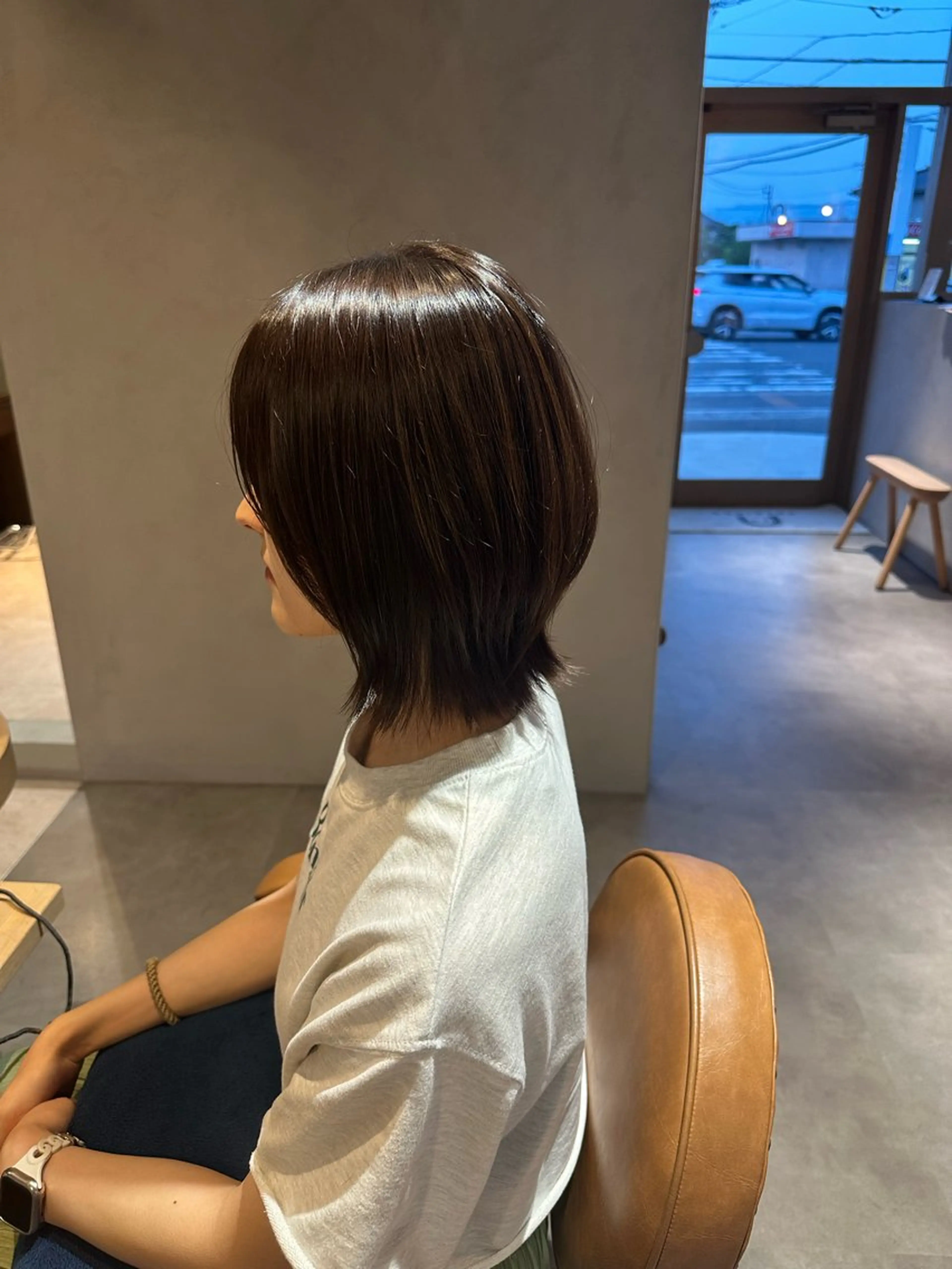 ミディアム ボブ くびれヘア 内田 成美のヘアスタイル