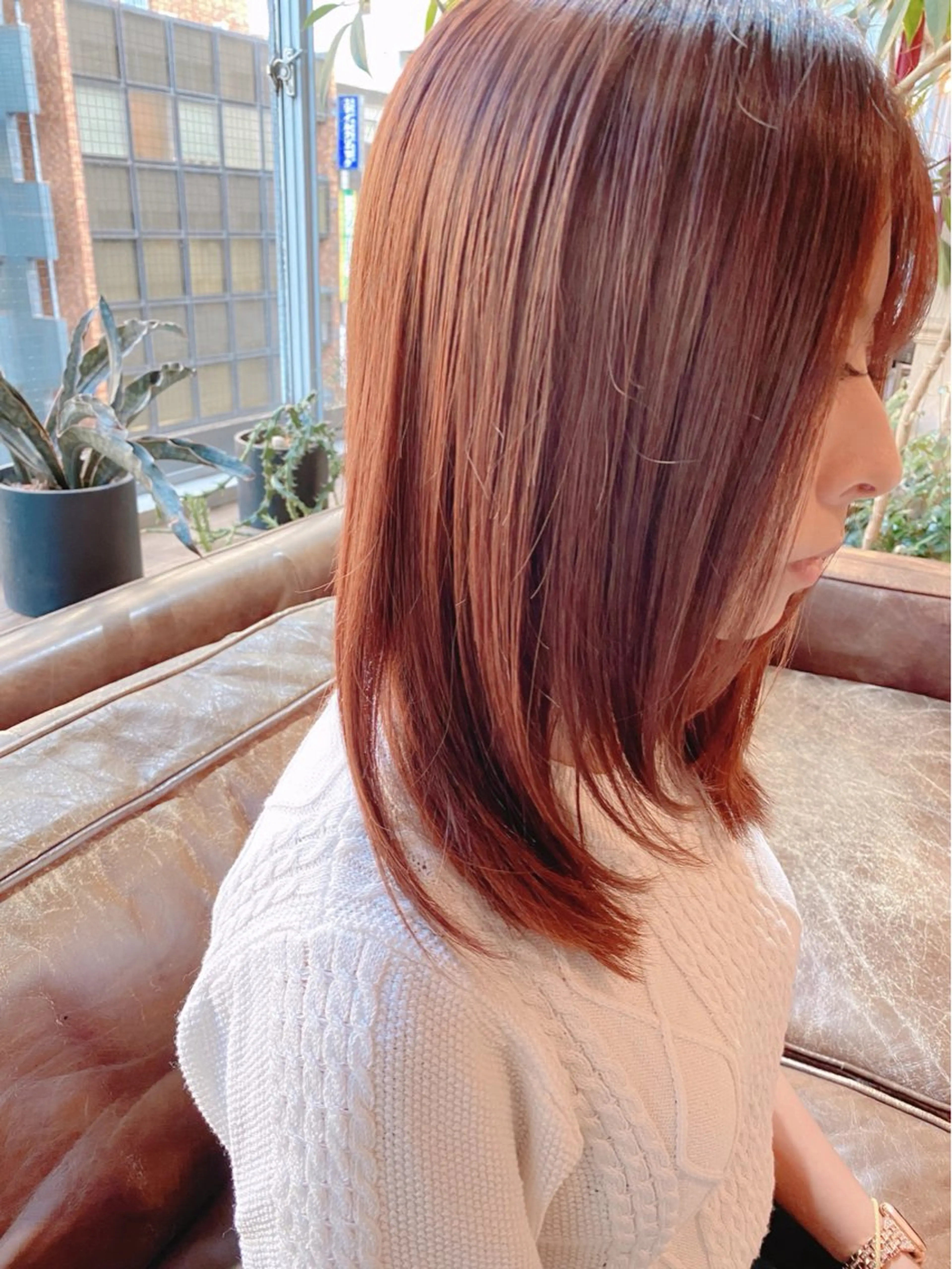 カラー アッシュ ベージュカラー ピンクカラー ピンクアッシュ ピンクベージュ ヘアカラー トリートメント conne& ririのヘアスタイル