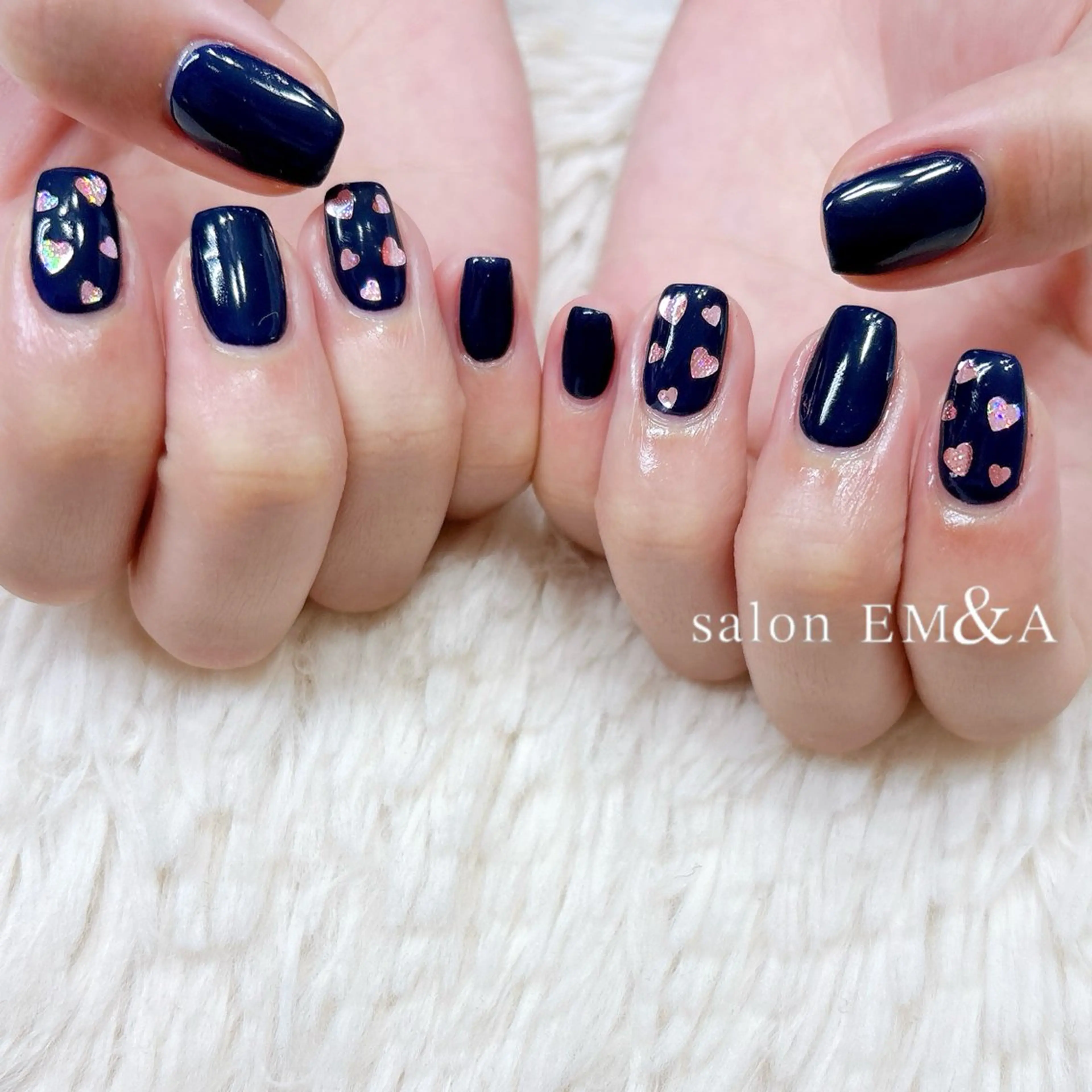 ネイル ハート ハンドネイル salon EM&A emiのネイルデザイン
