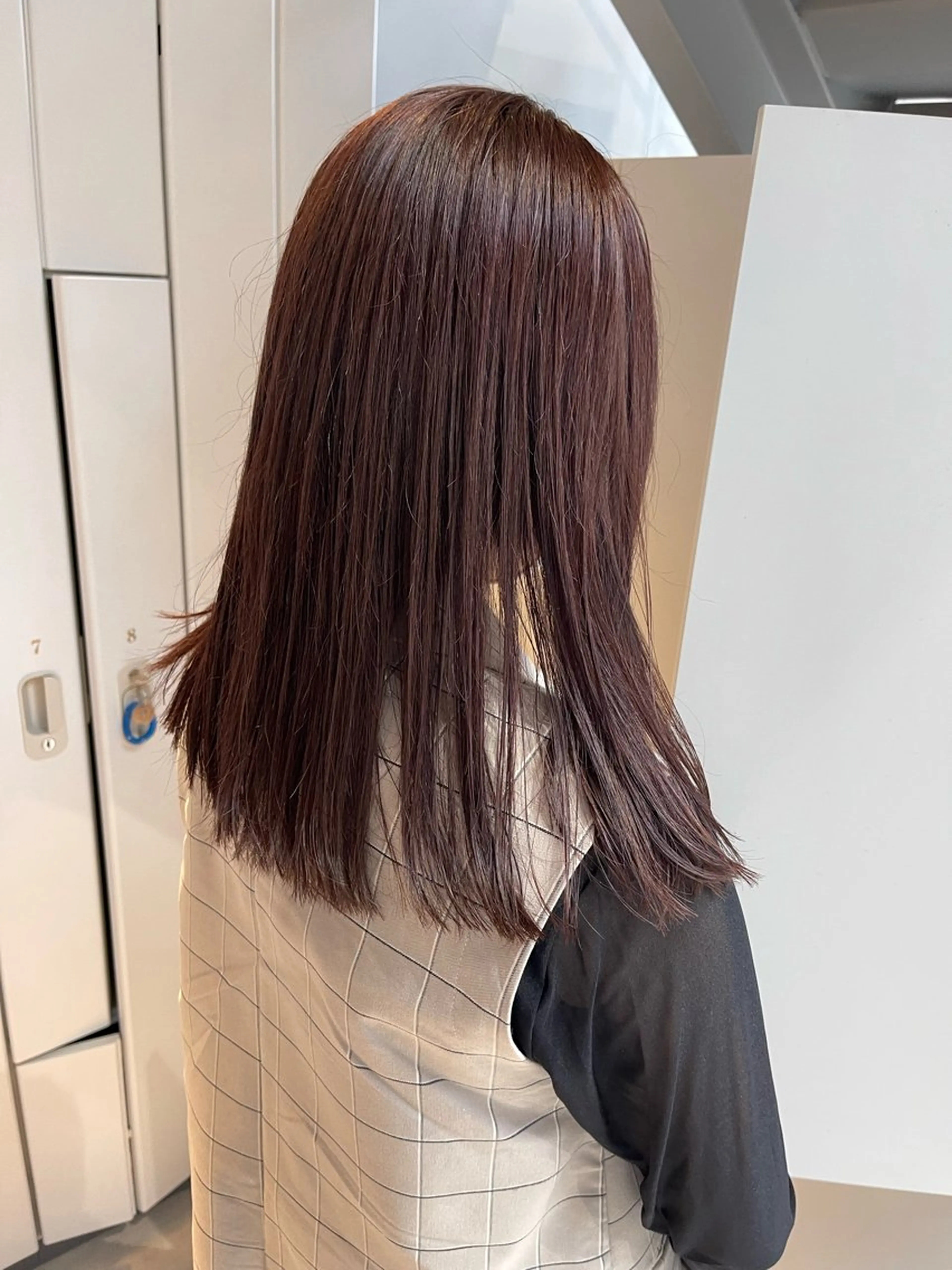 セミロング ピンクブラウン カット ヘアカラー トリートメント 石原圭悟 /ショート/艶カラーのヘアスタイル