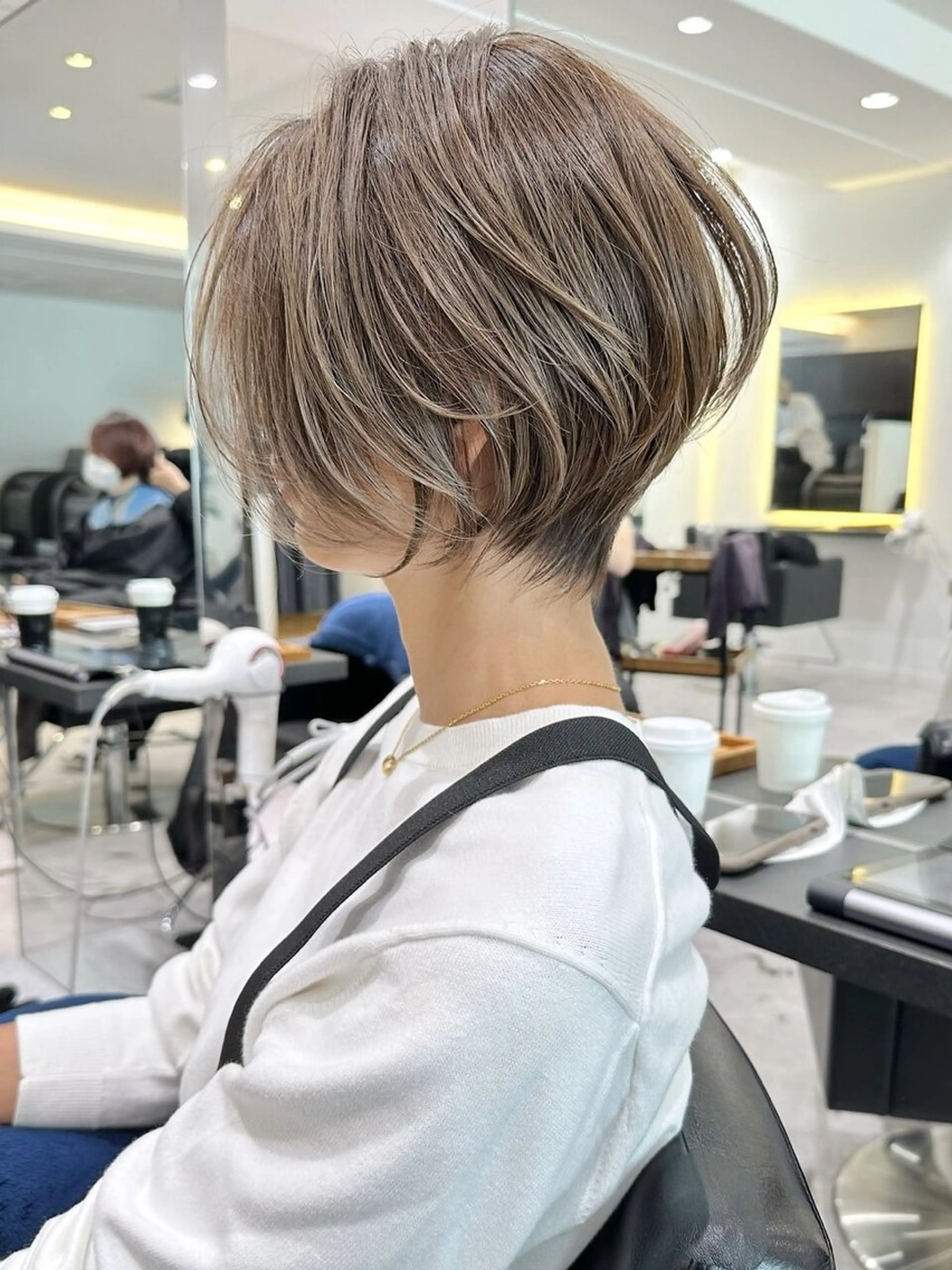 ショート カラー カット ヘアカラー 🥣安野祥華 銀座大人ショート🥣のヘアスタイル