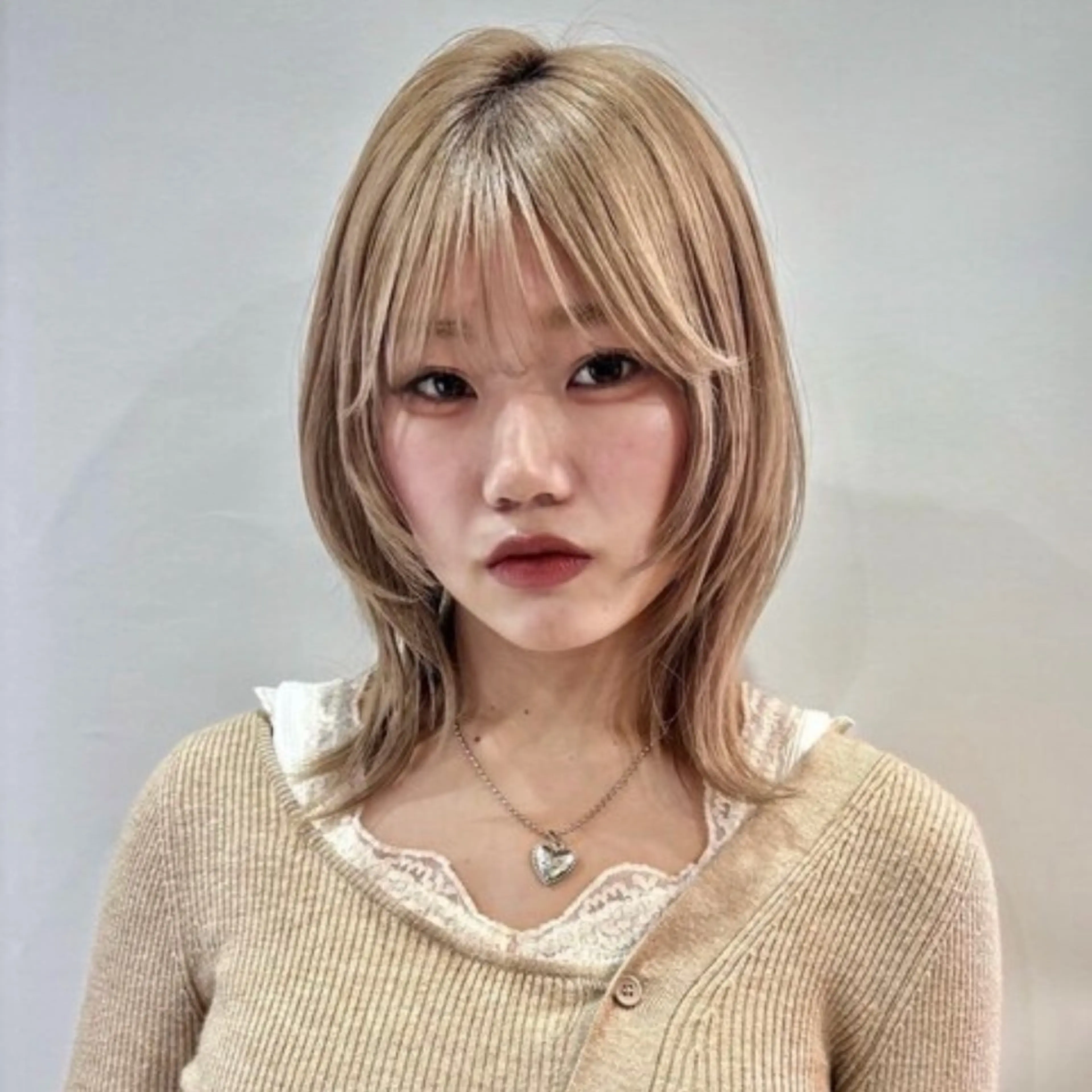 ミディアム カラー カット ヘアカラー トリートメント レイヤー/暖色カラー 🎀はるのヘアスタイル